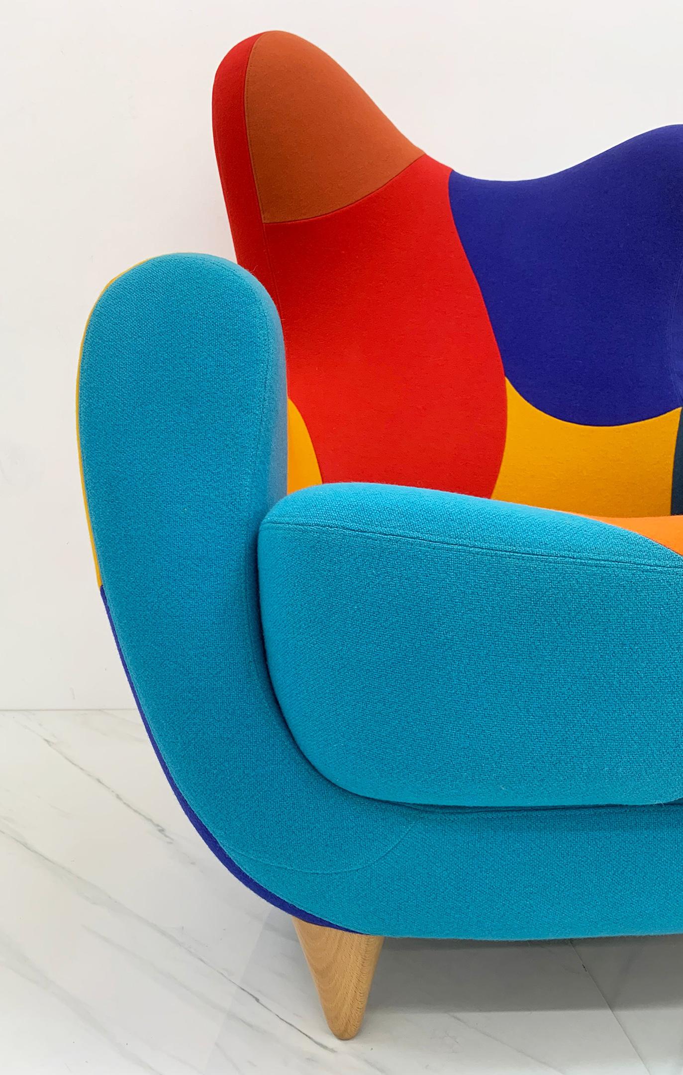 Postmodern Alessandra Wingback Armchair by Javier Mariscal for Moroso, 1995 In Good Condition In Culver City, CA