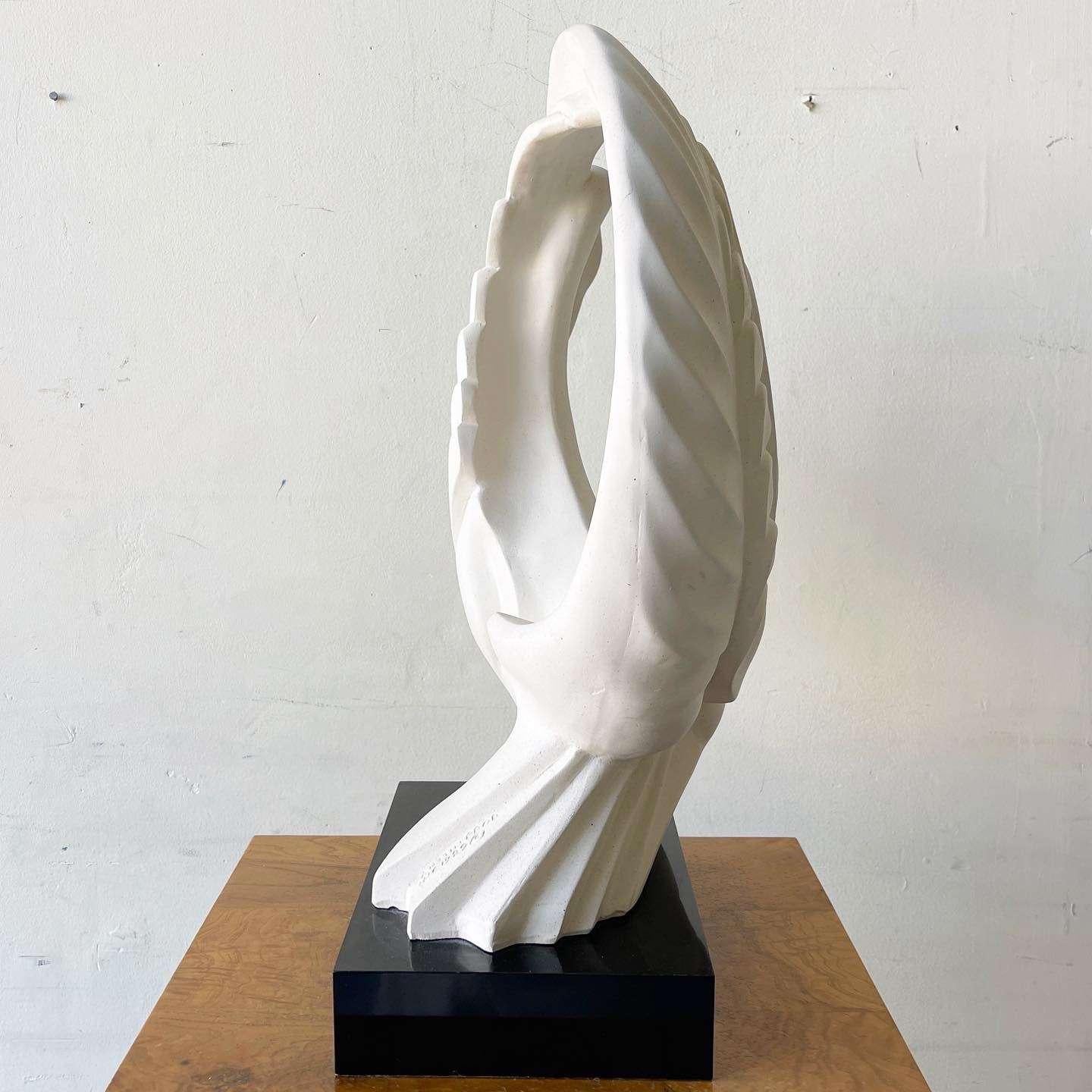 Postmodern Alexsander Danel Austin Productions Sculpture 'Le Cygne' the Swan In Good Condition For Sale In Delray Beach, FL
