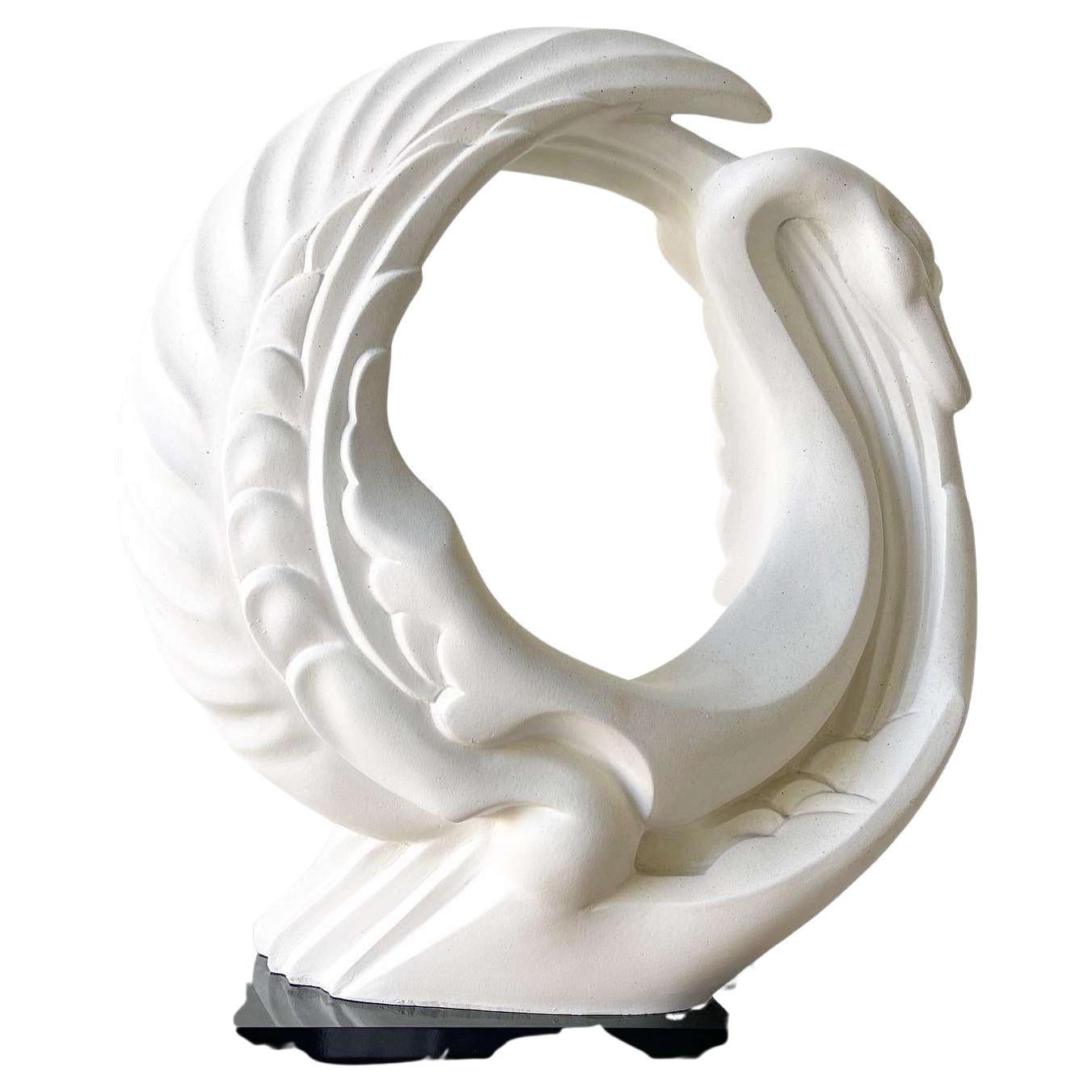 Vintage Mid Century Modern Brass Swan Sculpture by Dara International