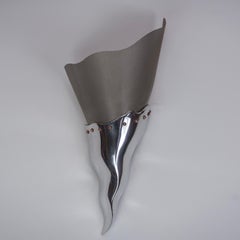 Applique postmoderne en aluminium "Cyrano" par Bernard Dequet pour Lucien Gau, années 1990.