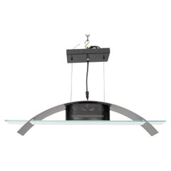 Postmodern Aluminum and Glass Hanging Light