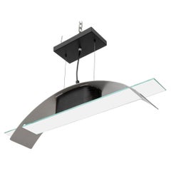 Lámpara colgante posmoderna de aluminio y cristal