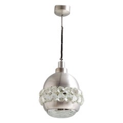 Pendentif postmoderne en aluminium, cristal et verre de Pia Guidetti Crippa pour Lumi