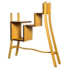 Consola de madera escultórica postmoderna americana Studio Craft Década de 1990