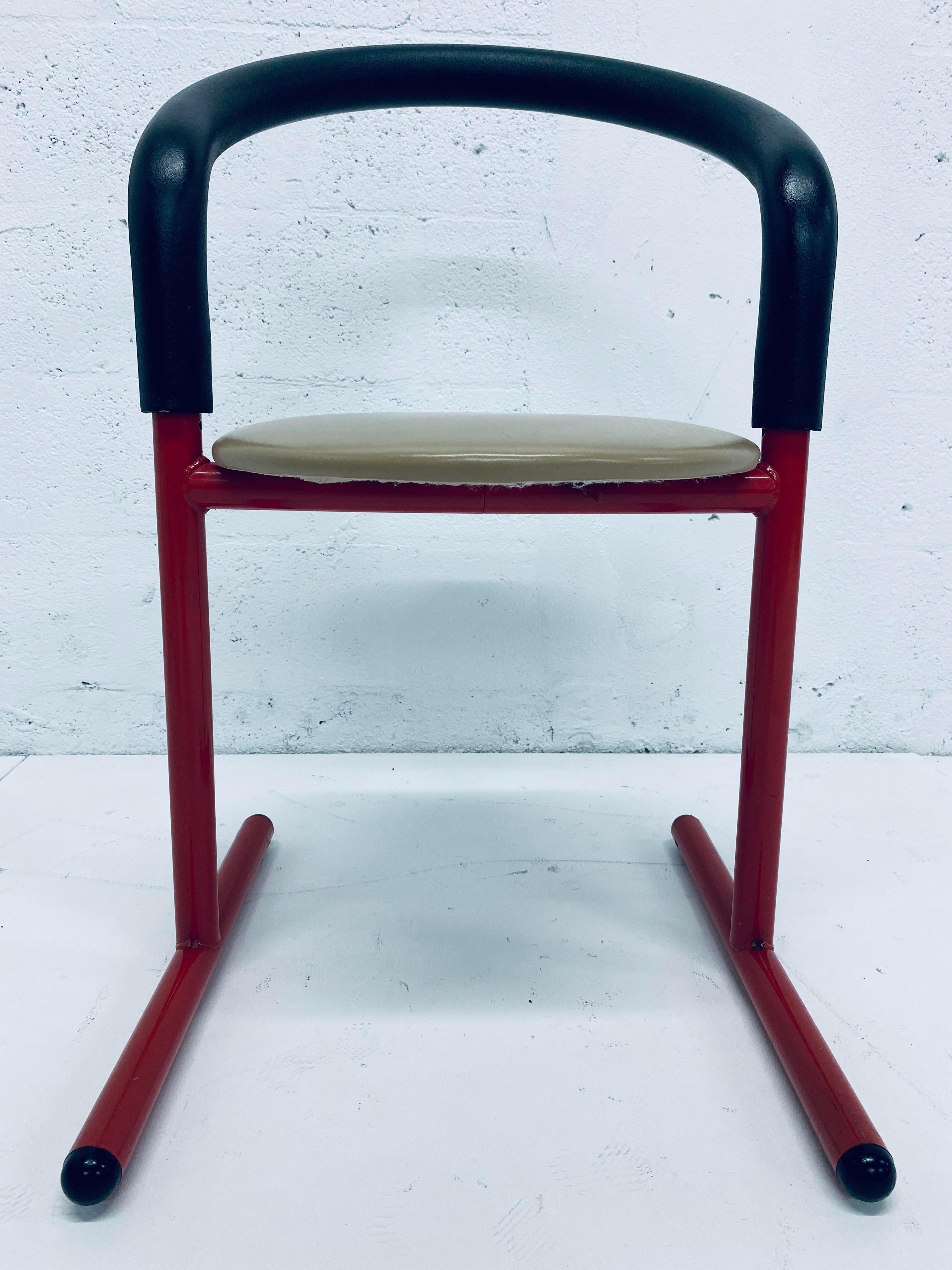 Postmodern Amisco Chair or Stool with Foam Back In Good Condition For Sale In Miami, FL