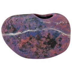 Vintage Postmodern Amorphic Celestial Pottery Vase, Handmade, USA