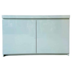 Postmodern Aqua Blue Lacquer Laminate Sideboard