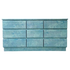 Postmodern Aquaponic Lacquer Laminate Dresser - 9 Drawers