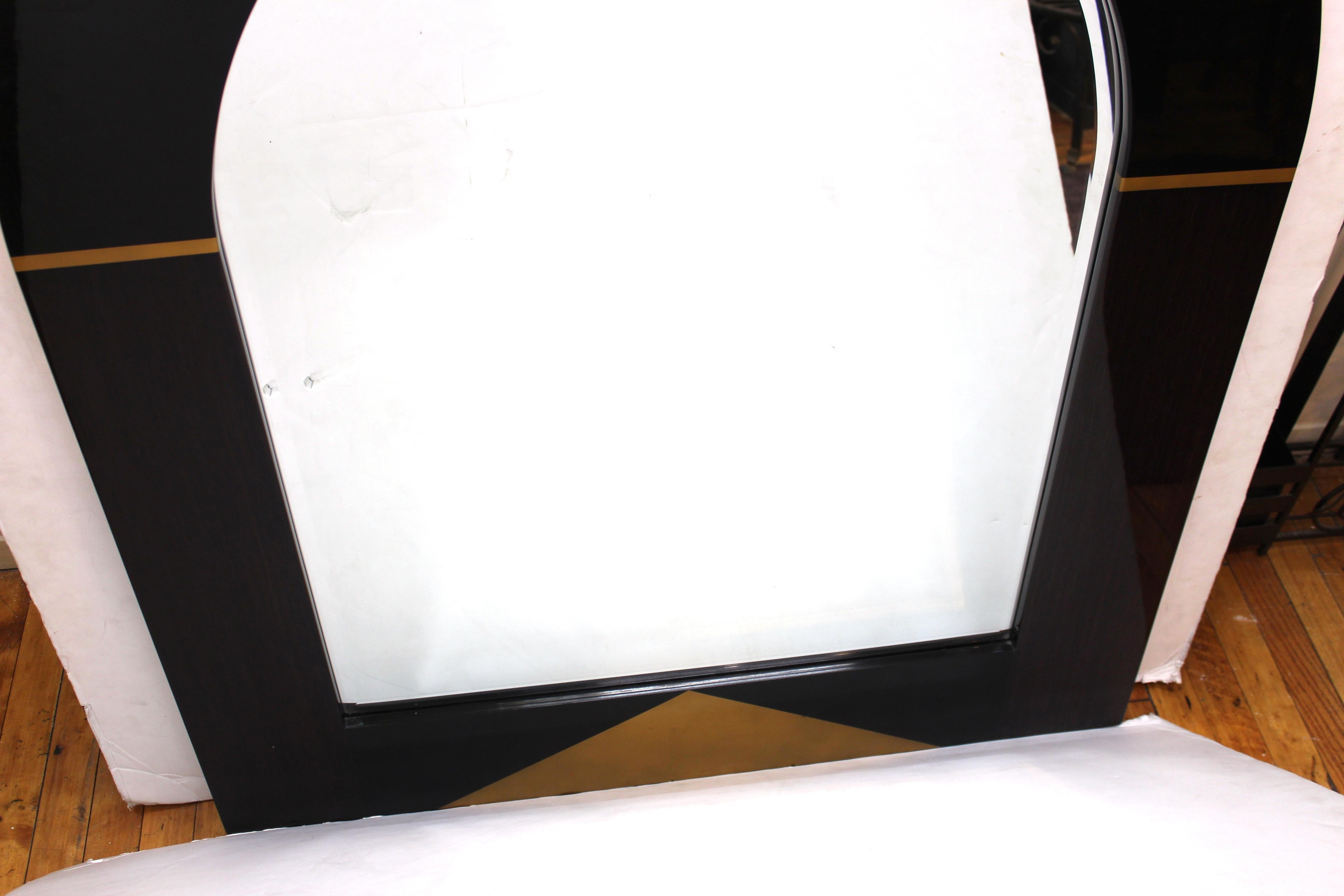 Postmodern Arched Mirror with Gilt Accents 2
