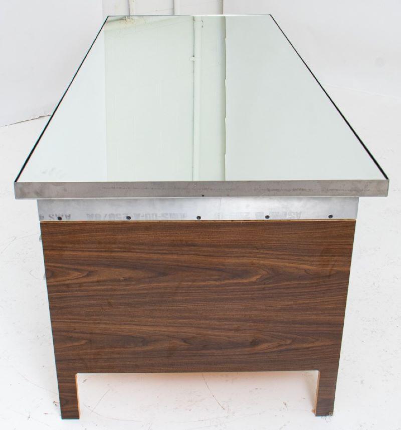 20th Century Postmodern Architect-Designed Plywood & Steel Desk