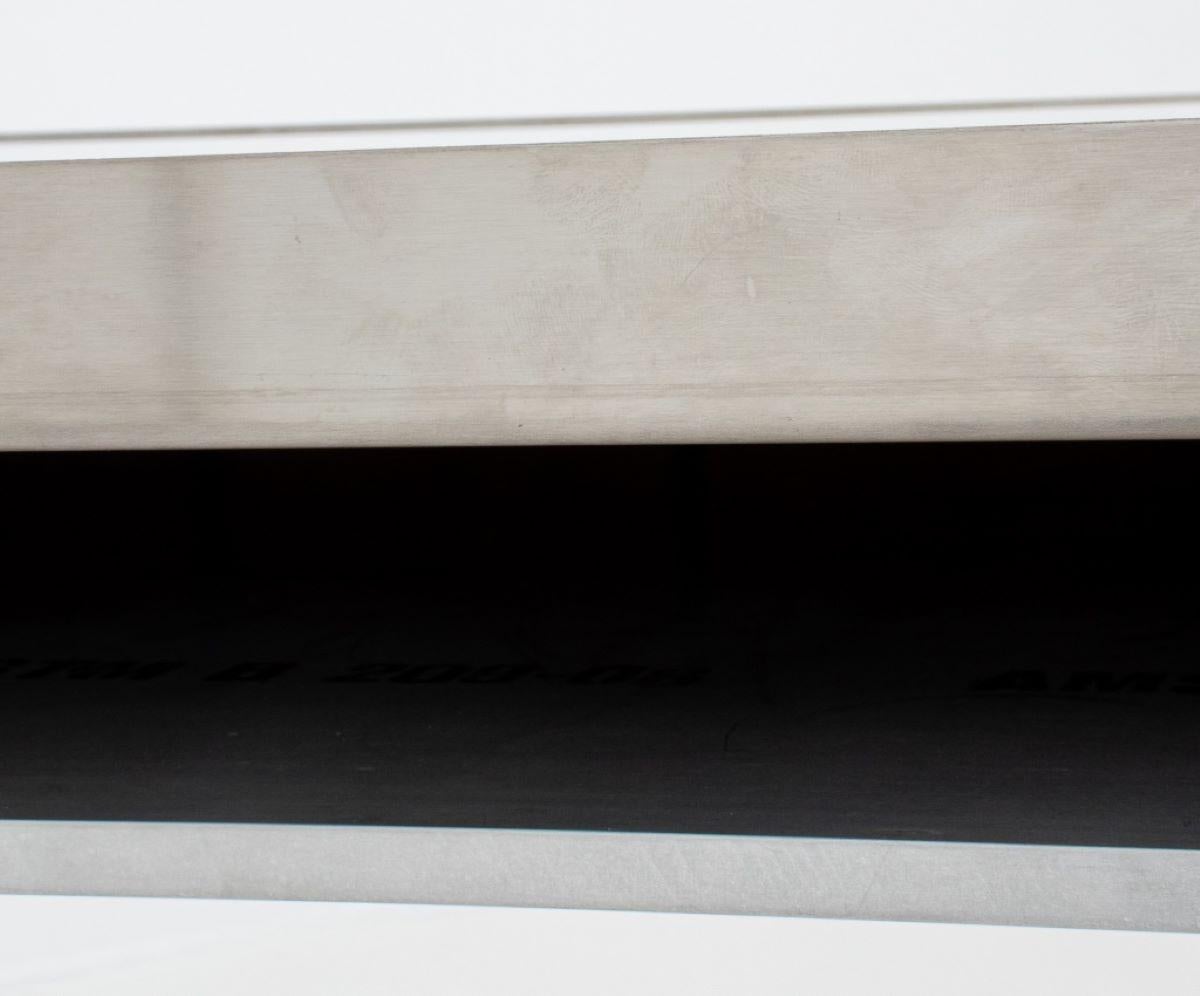 Postmodern Architect-Designed Plywood & Steel Desk 4