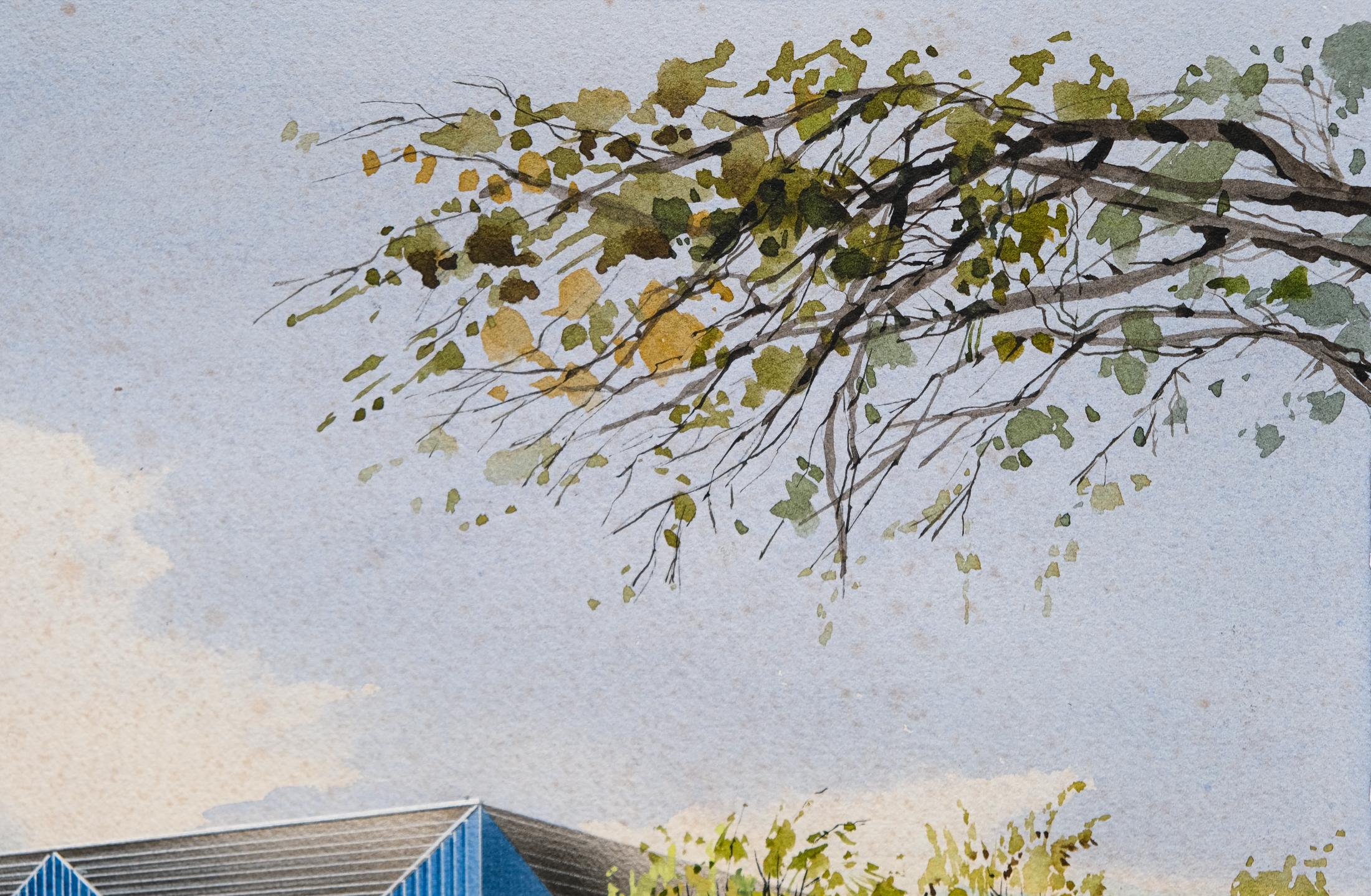 Postmodern Architectural Airbrush & Watercolour Illustration, Wendy Smith 1988 For Sale 1