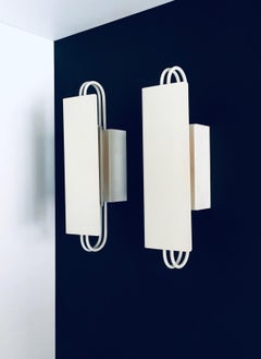 Set di lampade da parete a forma di sconce dal design architettonico postmoderno, Belgio, anni '80