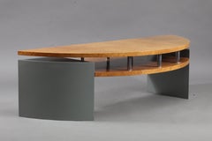 Postmodern Architectural Root Veneer Coffee Table Desk Arch. Wieser, Vienna