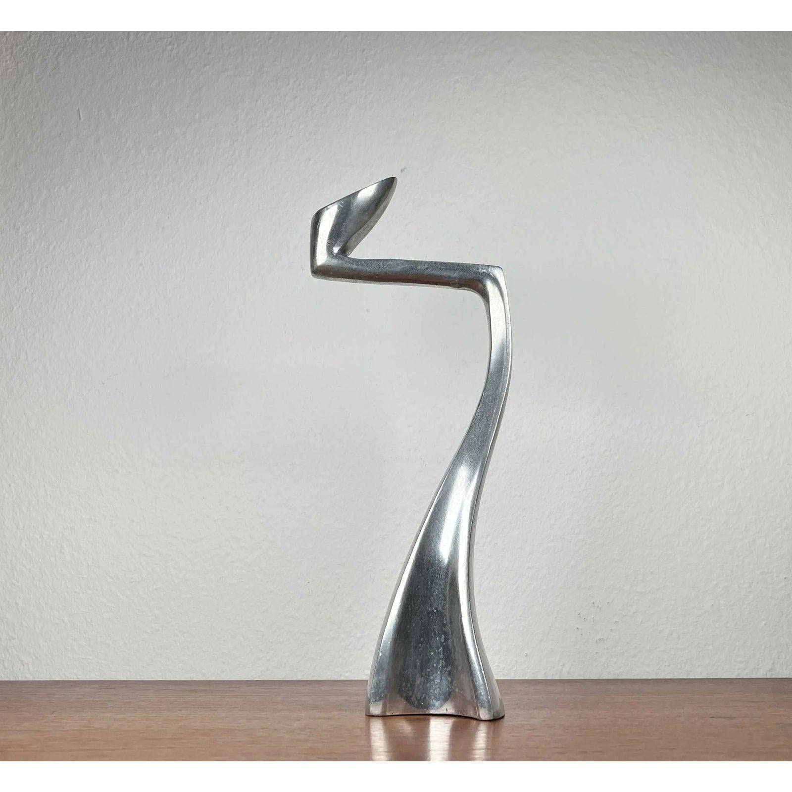 Portacandele postmoderno in alluminio Swan della serie Arclumis di Matthew Hilton, anni '80 in vendita 4