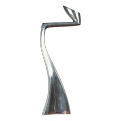 Postmodern Arclumis Series Swan Aluminum Candleholder by Matthew Hilton, 1980s
