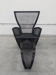 Postmodern Armchair and Ottoman "Privè" designed by Paolo Nava for Arflex