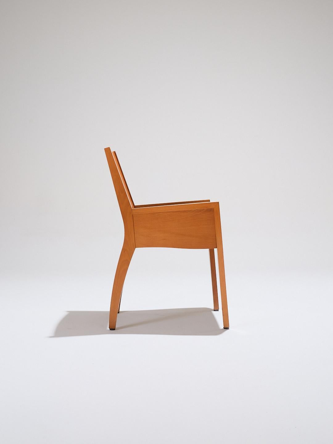 Bois Fauteuil postmoderne, édition XO, Matthew Hilton, années 1980 en vente