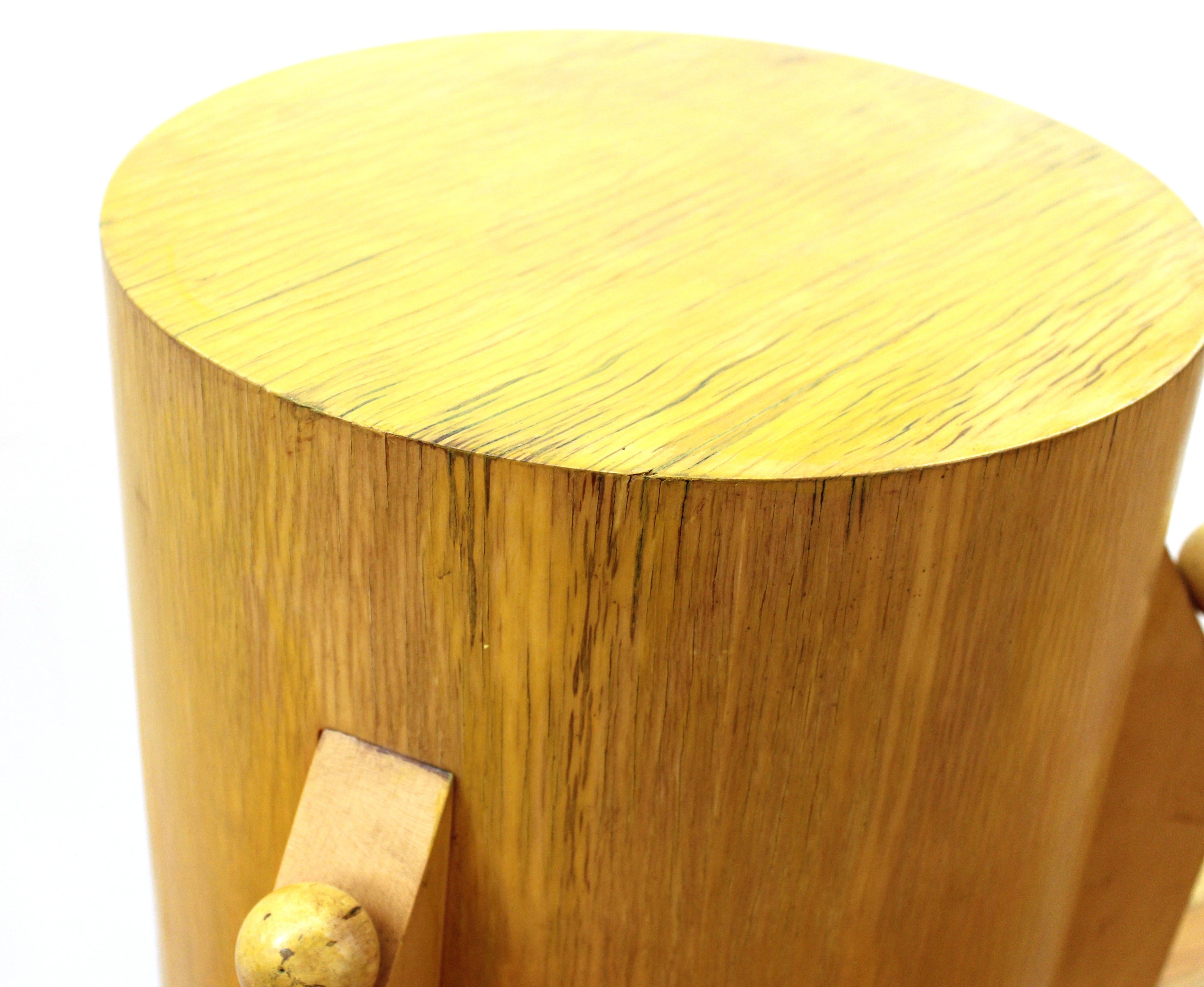 Postmodern Art Deco Style Wood Pedestal 4