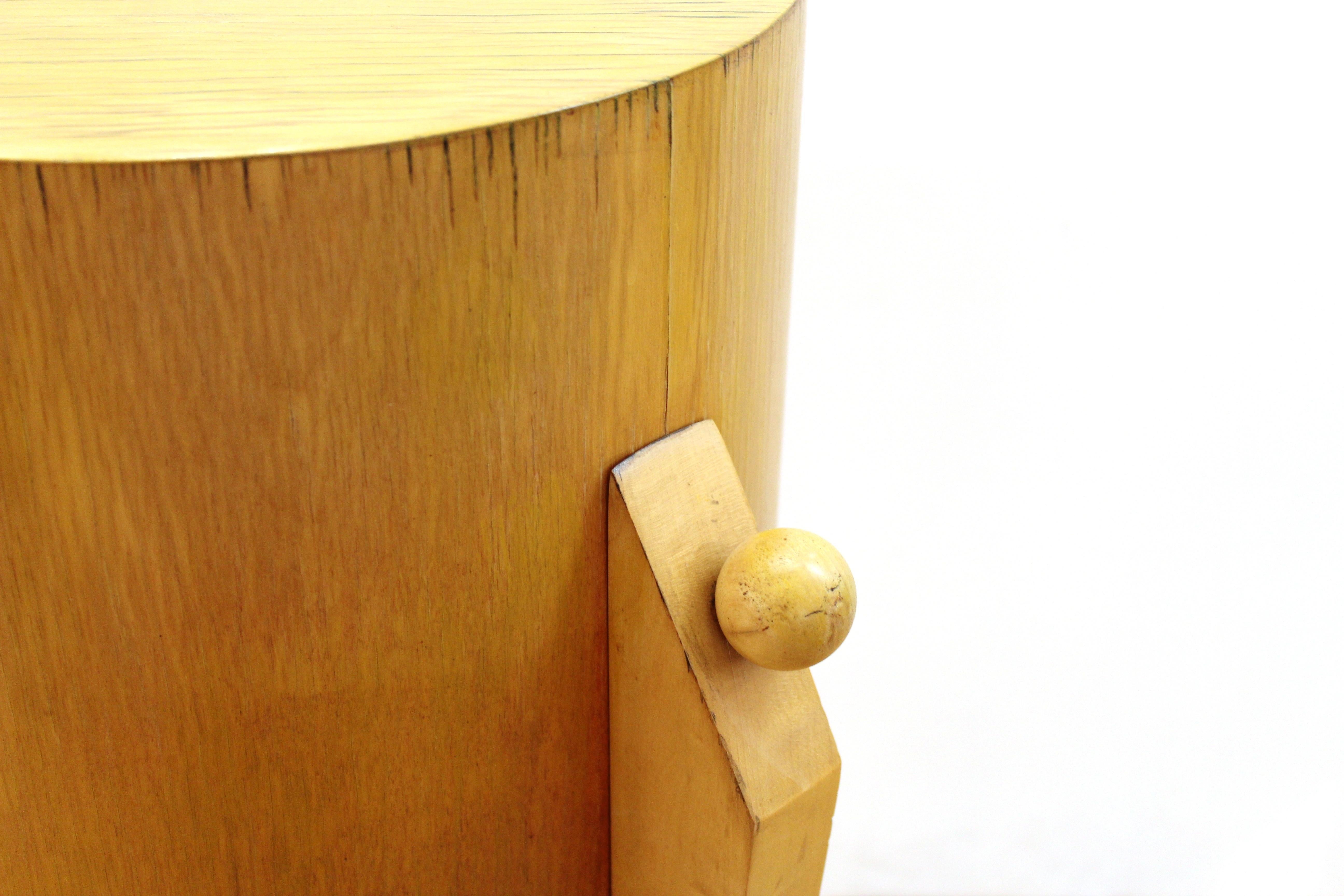 Postmodern Art Deco Style Wood Pedestal 1