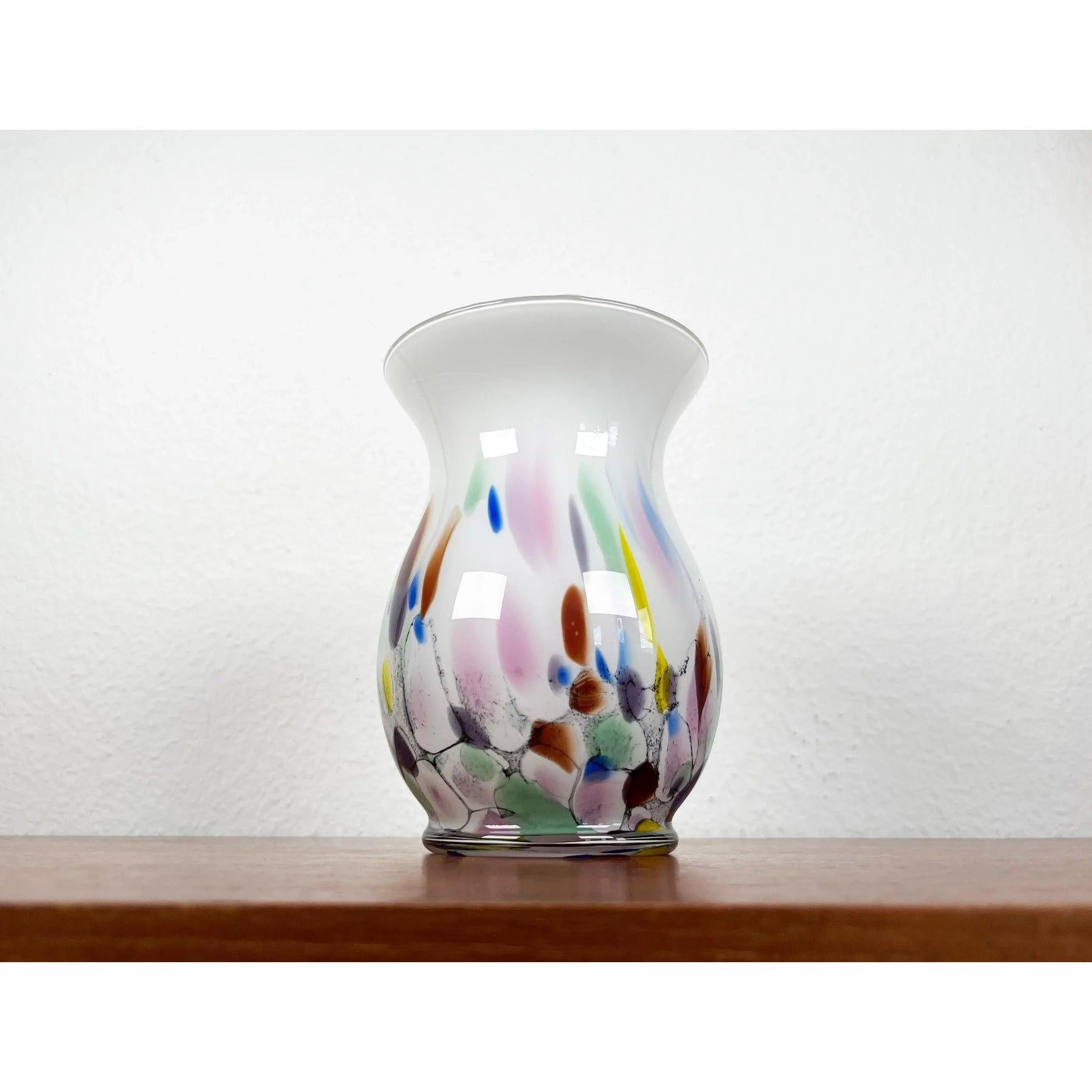 Postmodern Art Glass Vase by Hans Jürgen Richartz, 1980s For Sale 6