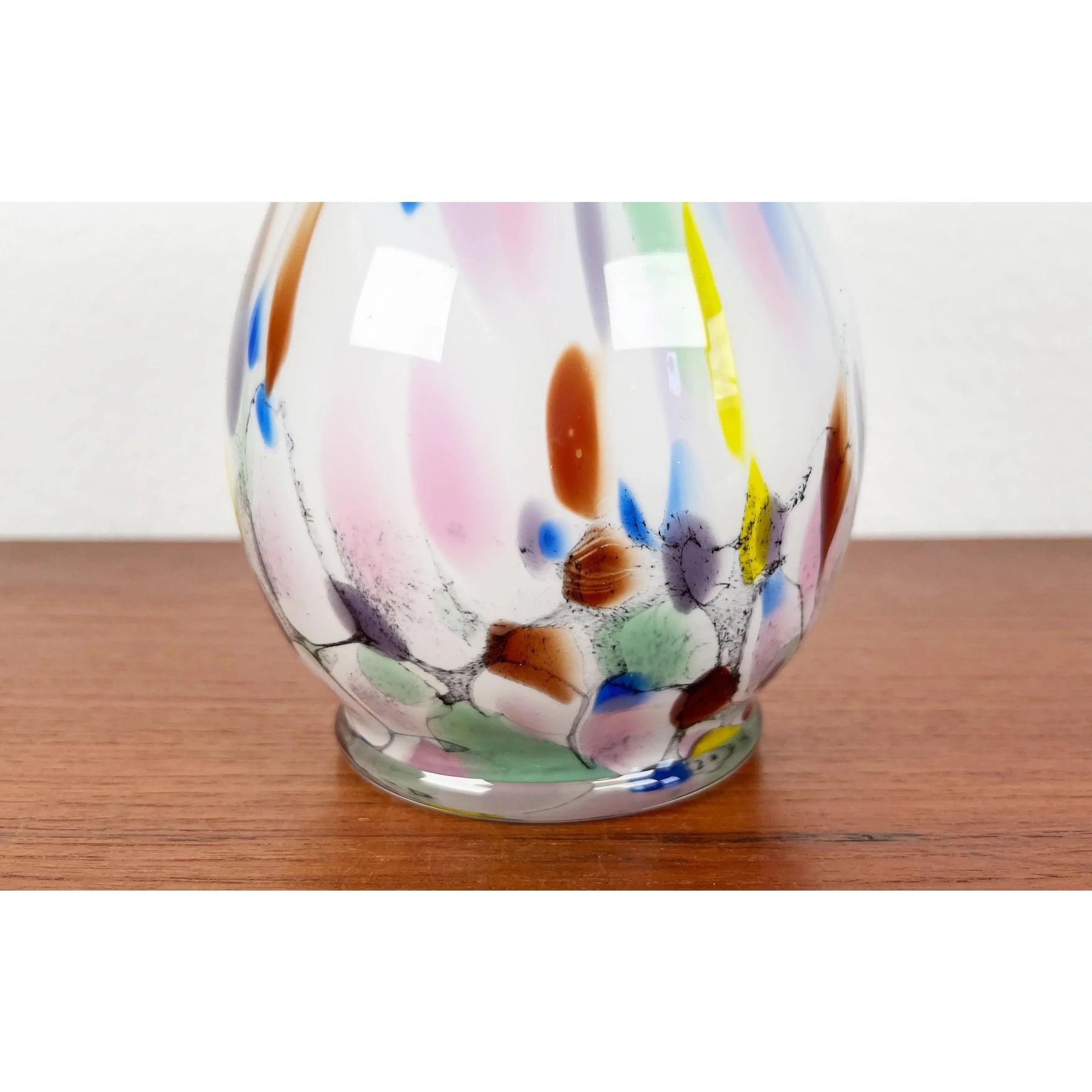 Postmodern Art Glass Vase by Hans Jürgen Richartz, 1980s In Excellent Condition For Sale In Hamburg, DE