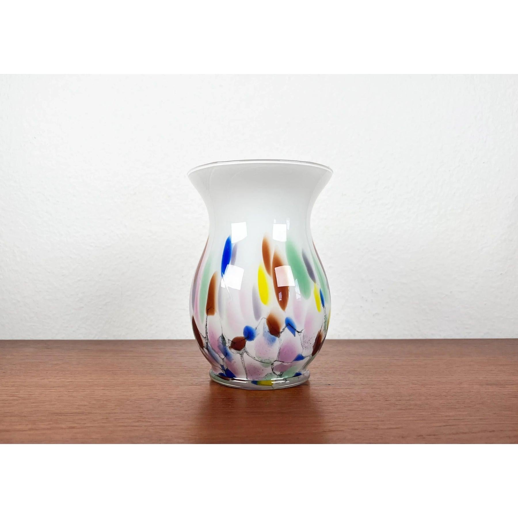 Postmodern Art Glass Vase by Hans Jürgen Richartz, 1980s For Sale 3