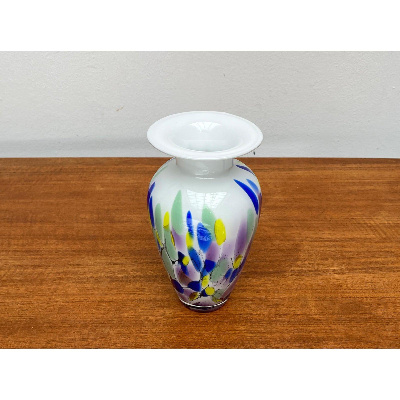 Postmoderne Vase en verre d'art postmoderne par Hans Jürgen Richartz pour Richartz Art Collection en vente