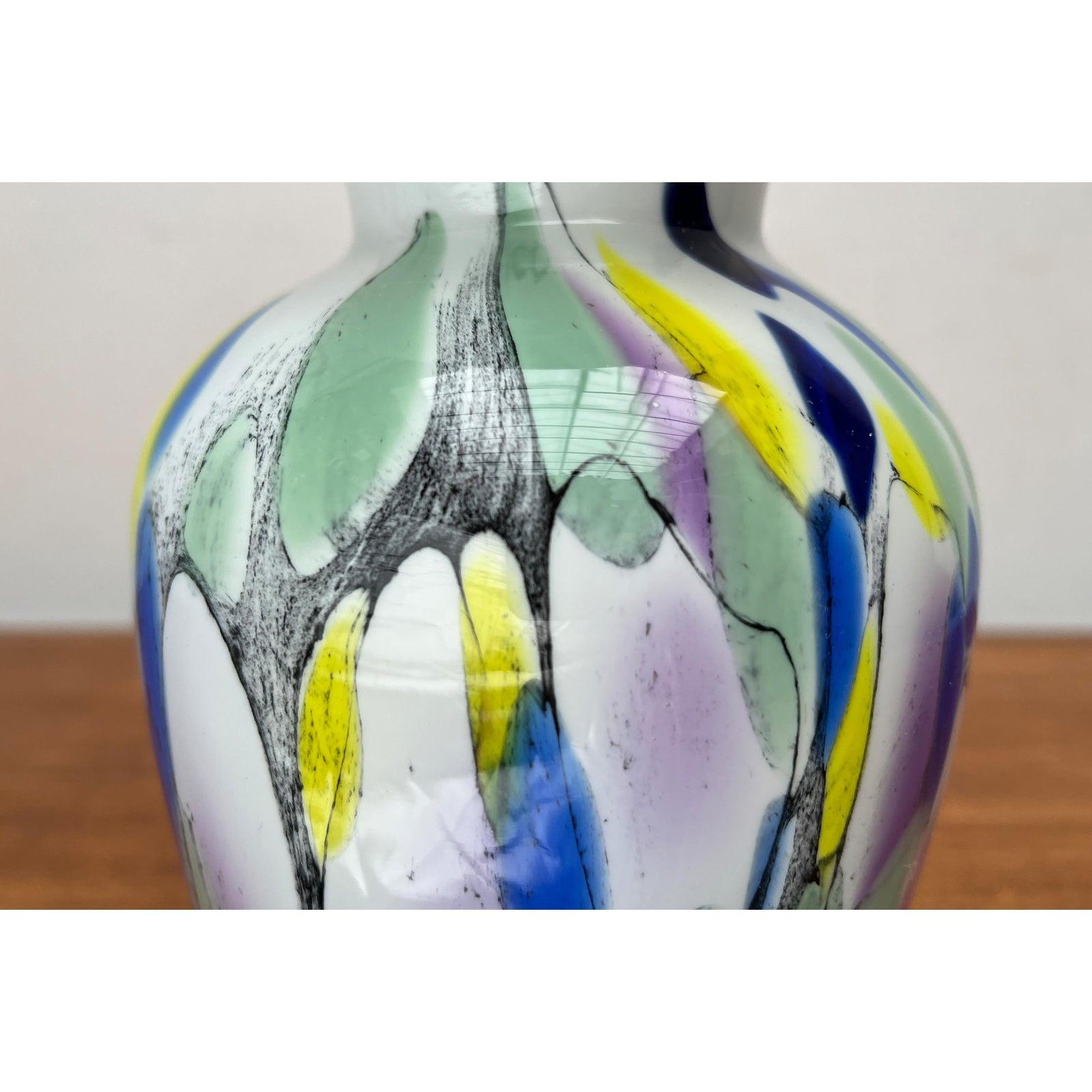 Verre Vase en verre d'art postmoderne par Hans Jürgen Richartz pour Richartz Art Collection en vente
