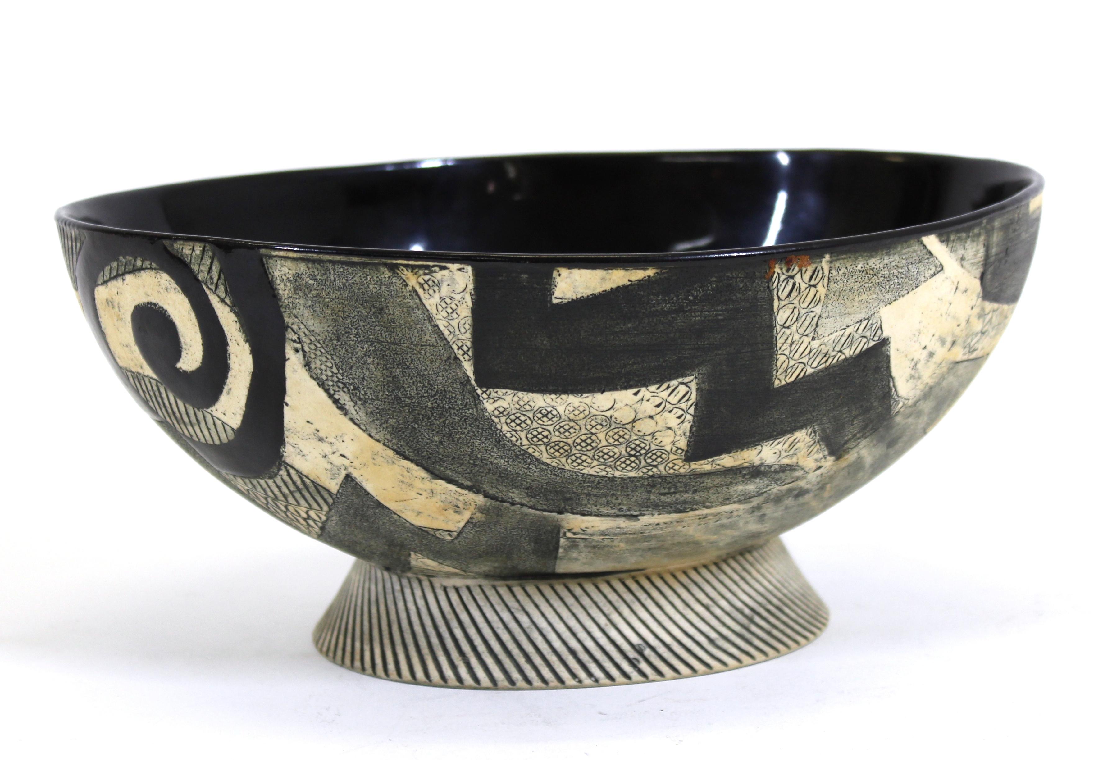 Post-Modern Postmodern Art Studio Ceramic Bowl