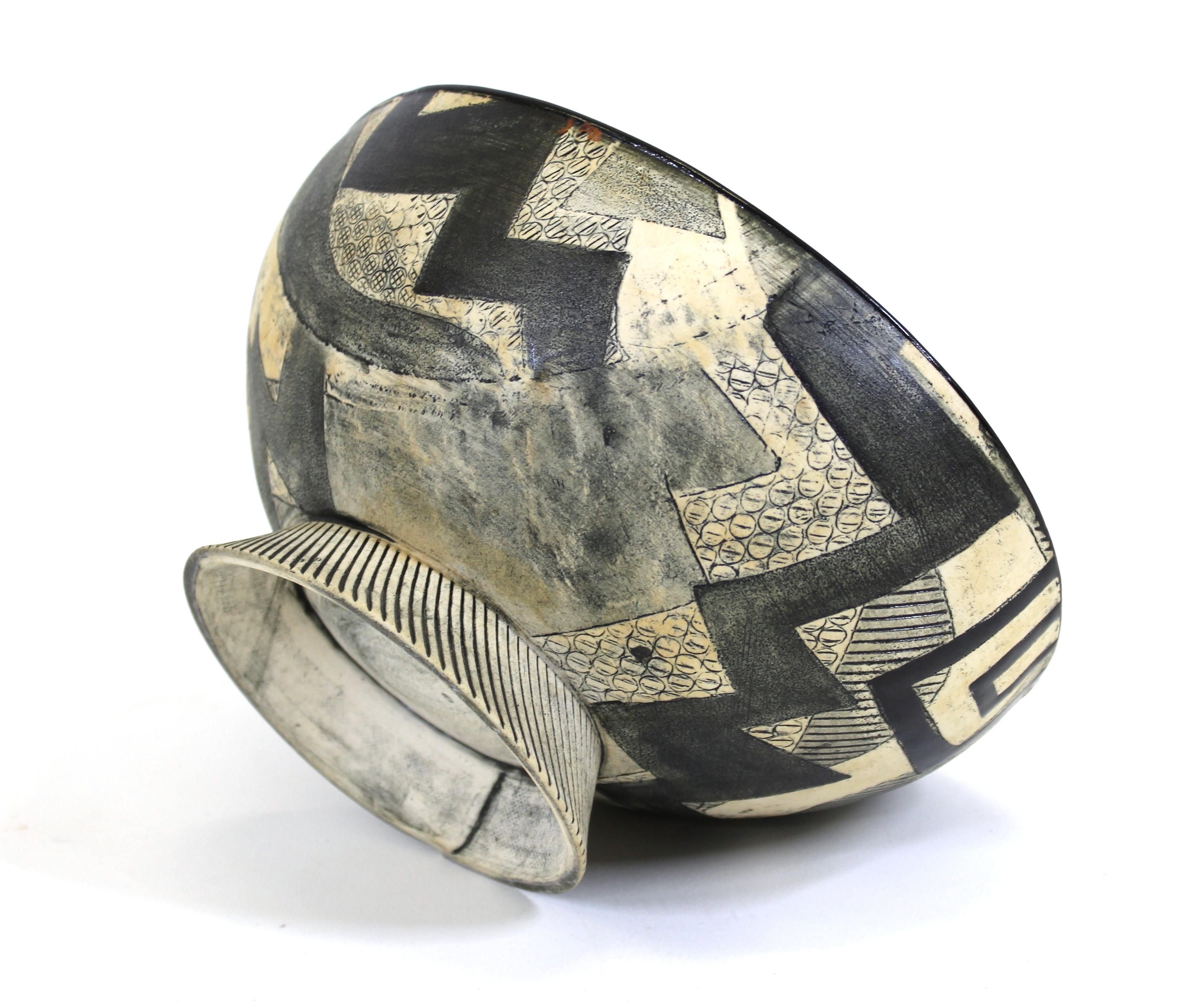 Pottery Postmodern Art Studio Ceramic Bowl