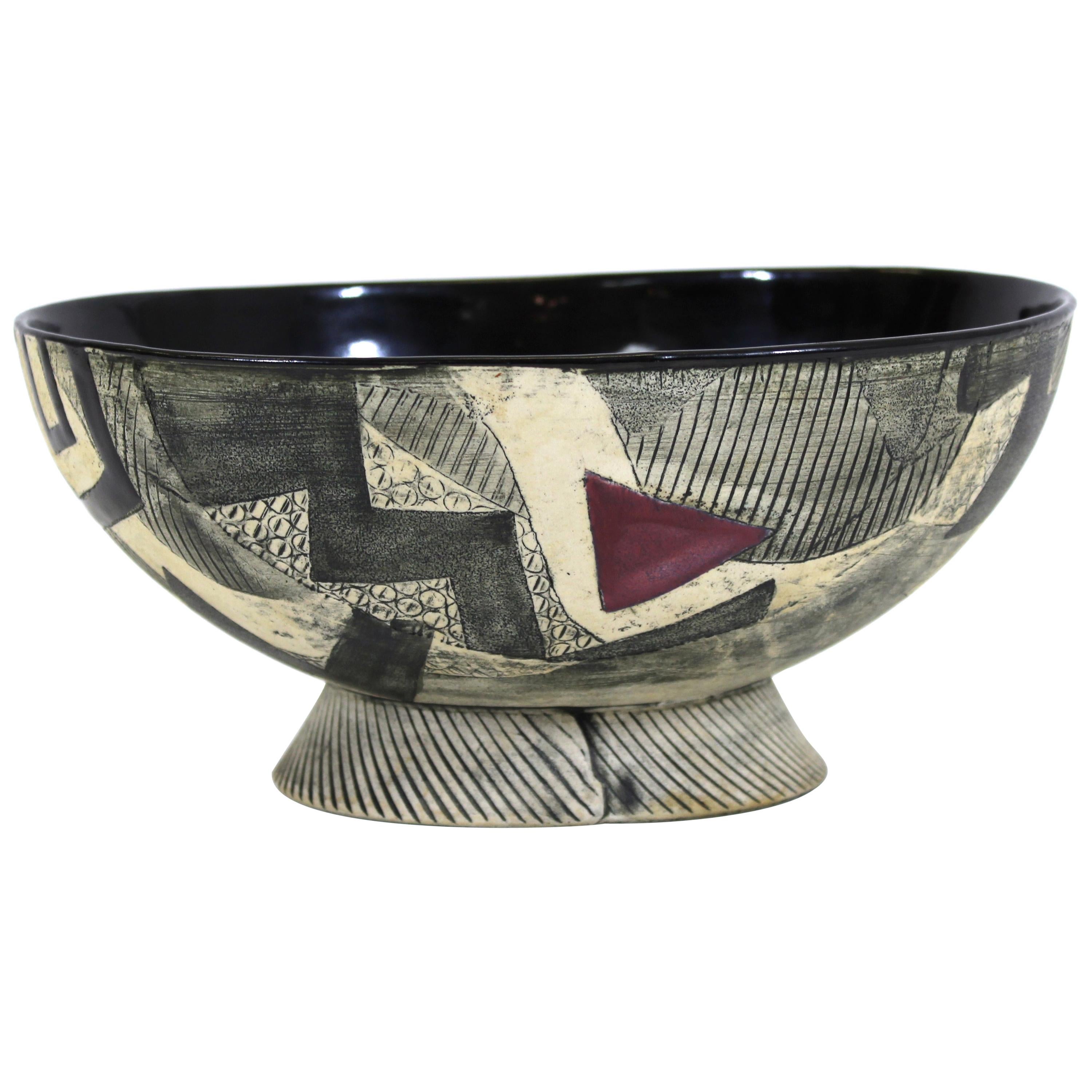 Postmodern Art Studio Ceramic Bowl