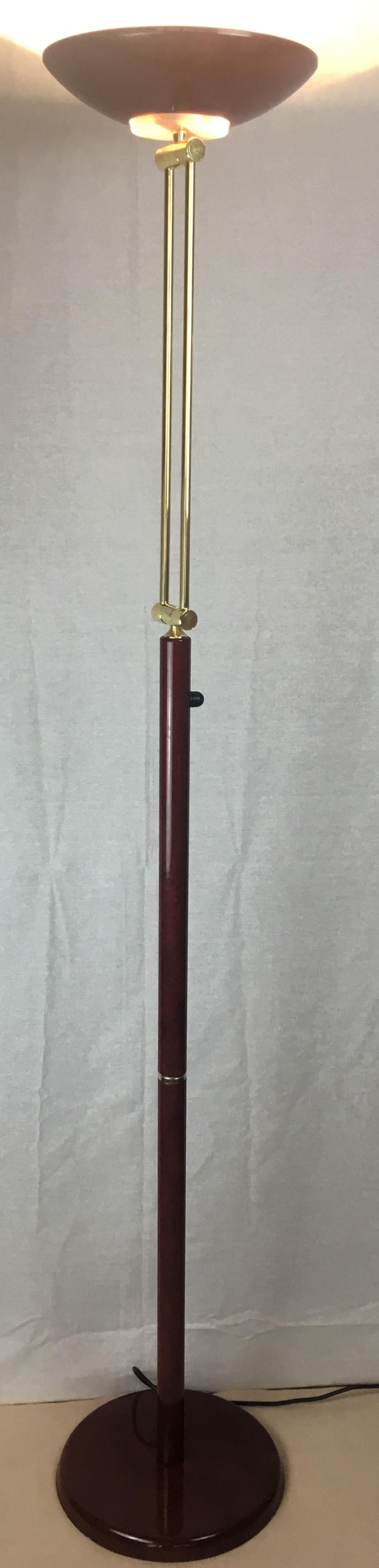 Postmodern Articulated Floor Lamp Brass and Metal For Sale 5