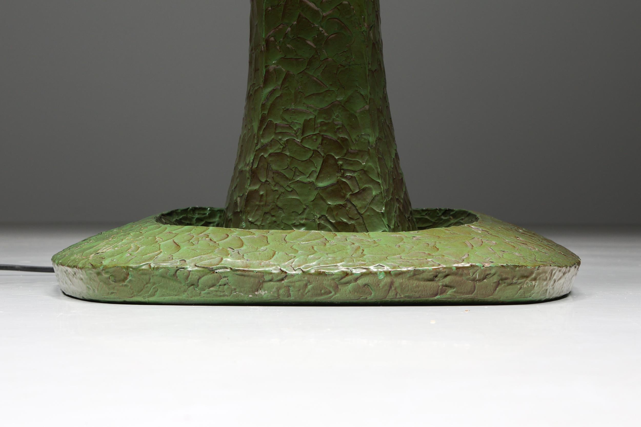Fabric Postmodern Artists Floor Lamp, Italian Design, Wabi-Sabi Inspired, 1950's