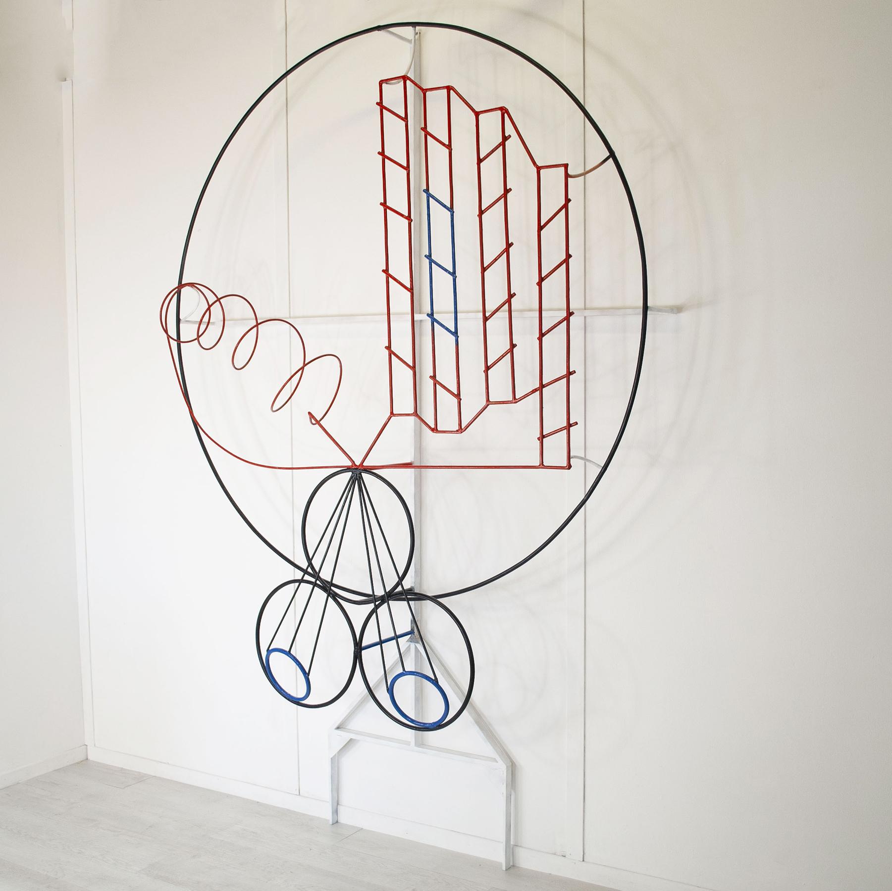 Postmoderno Postmodern artwork Intelligence creates culture by Michelangelo Iacobellis 80s in vendita