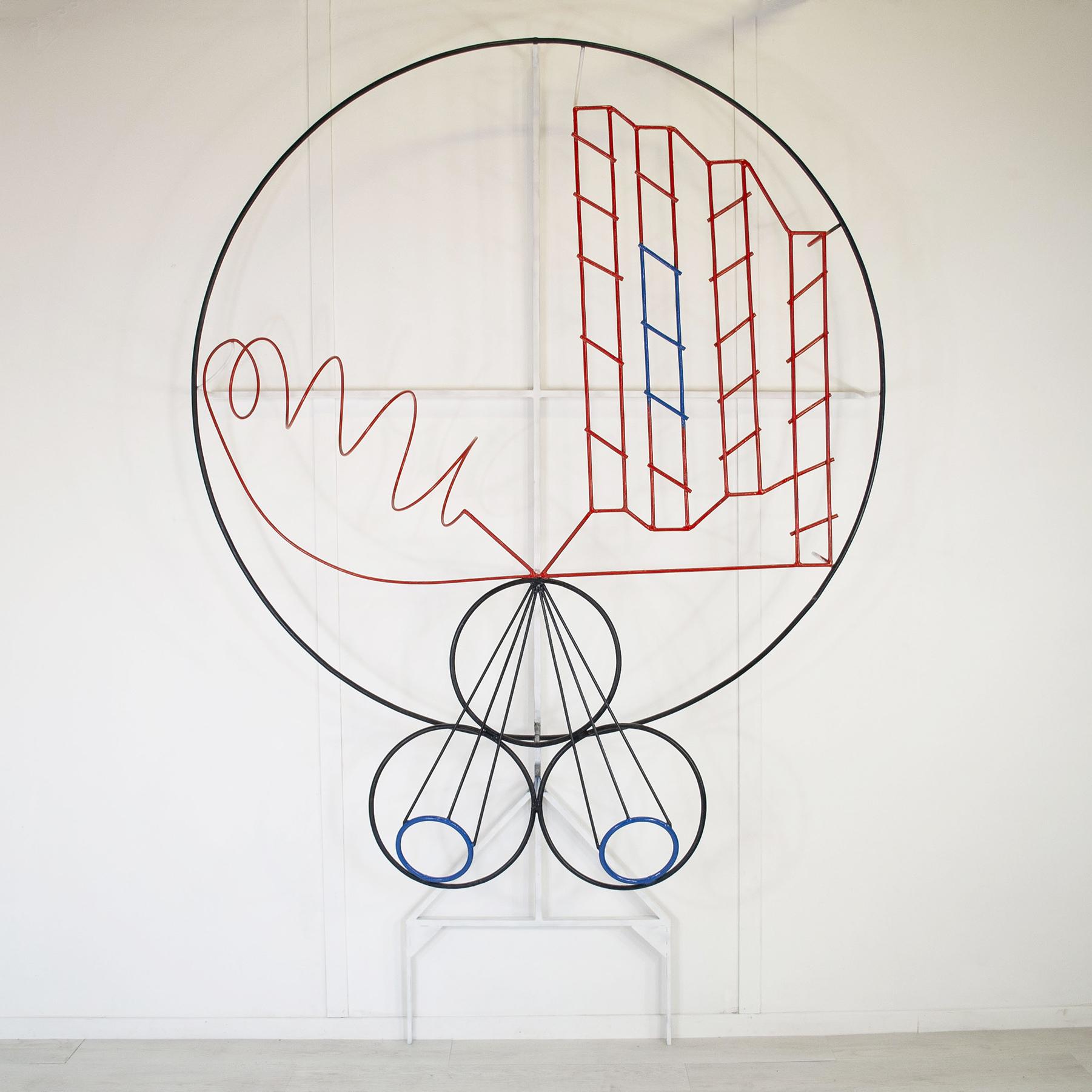 Postmodern artwork Intelligence creates culture by Michelangelo Iacobellis 80s In condizioni buone in vendita a bari, IT