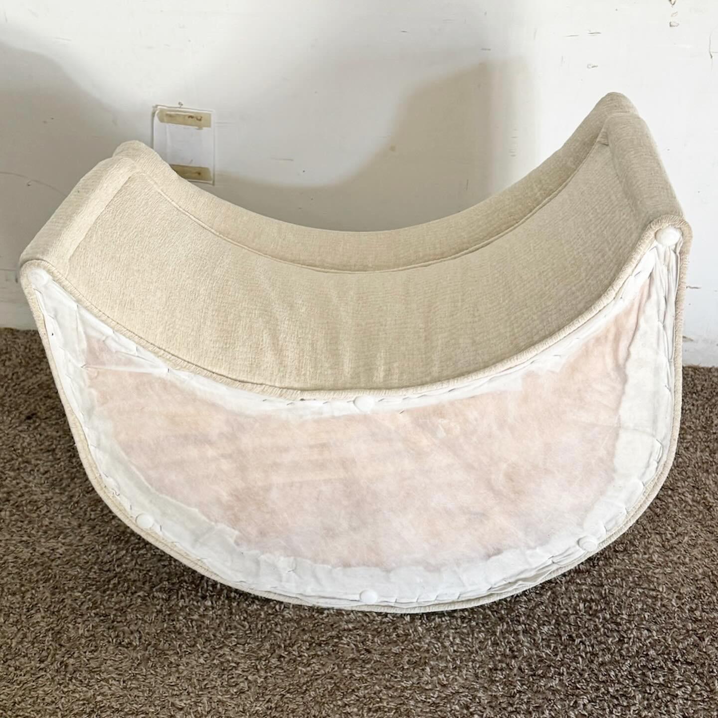 Postmodern Ascending Clam Shell Back Swivel Chair With Nesting Foot Rest 3