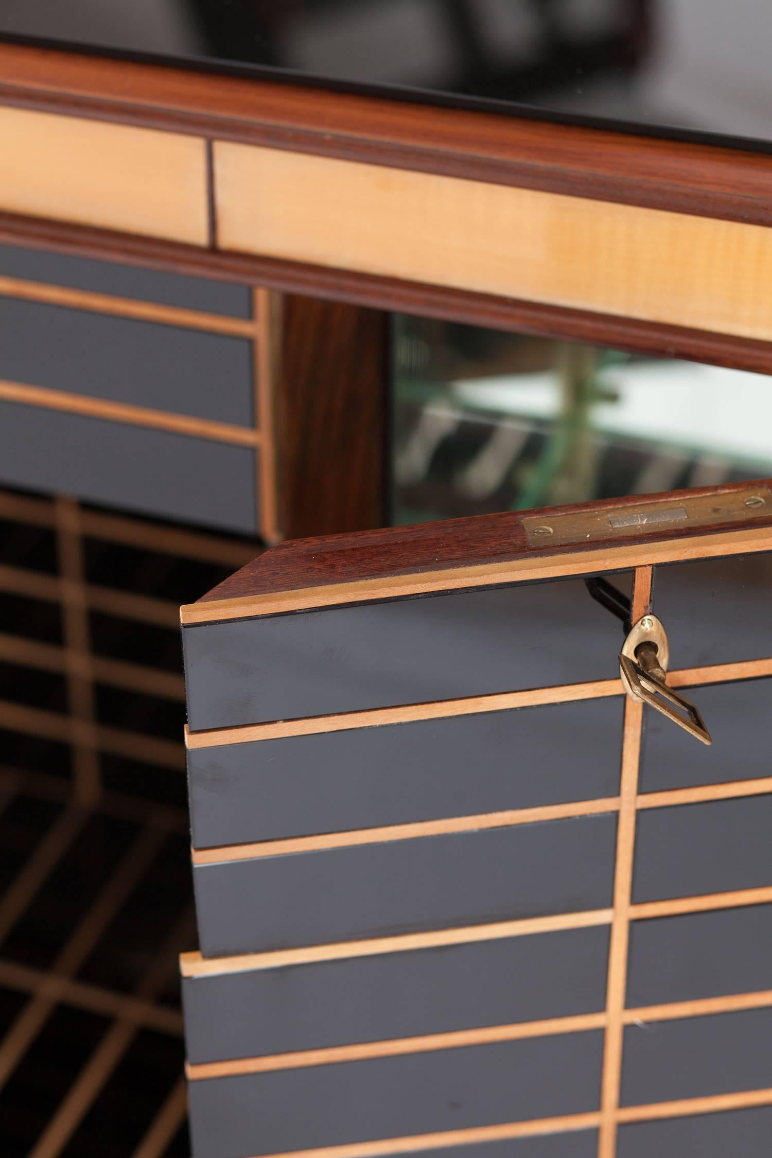 Post-Modern Postmodern Avant Garde Credenza with Dry Bar by Luigi Brusotti, 1950s