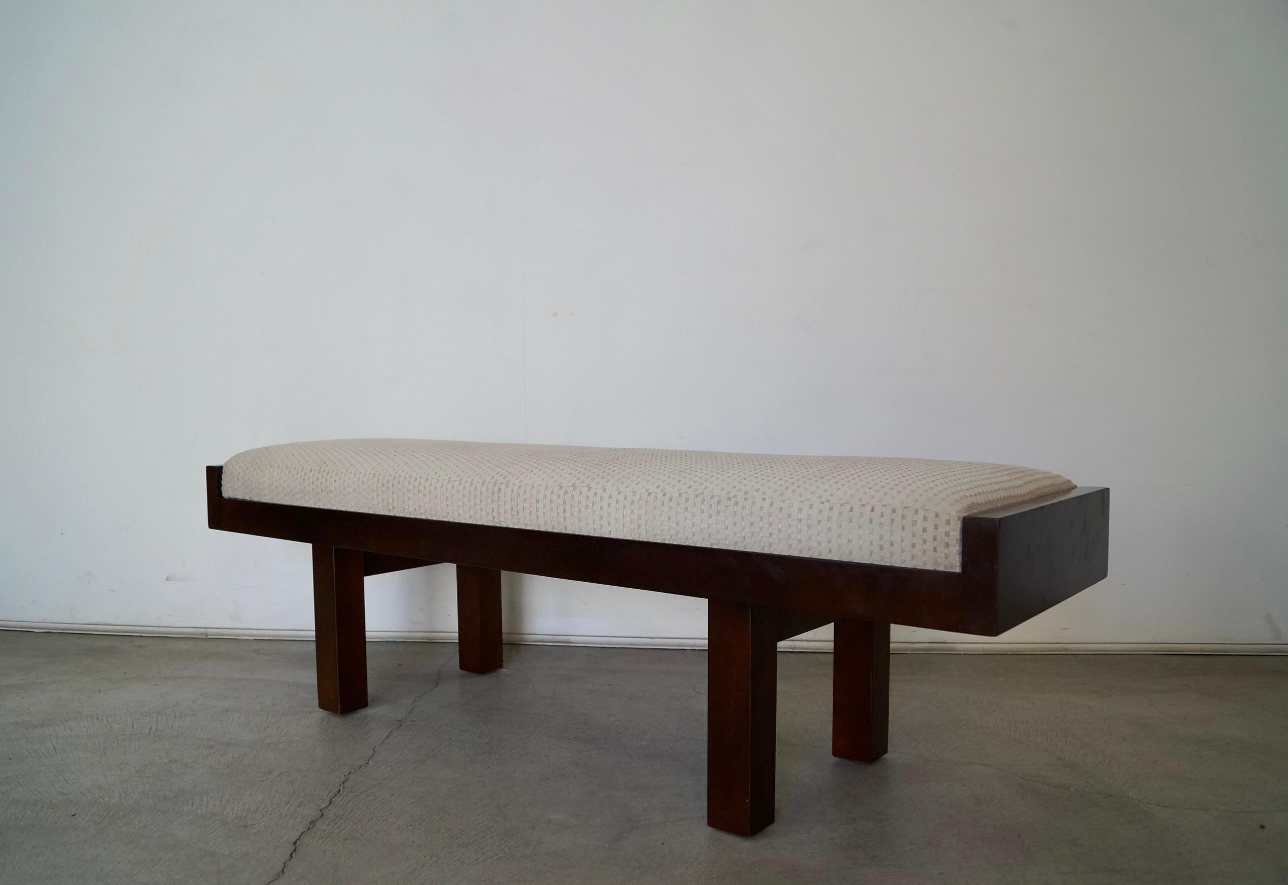 Postmodern Baker Furniture Bench In Good Condition In Burbank, CA