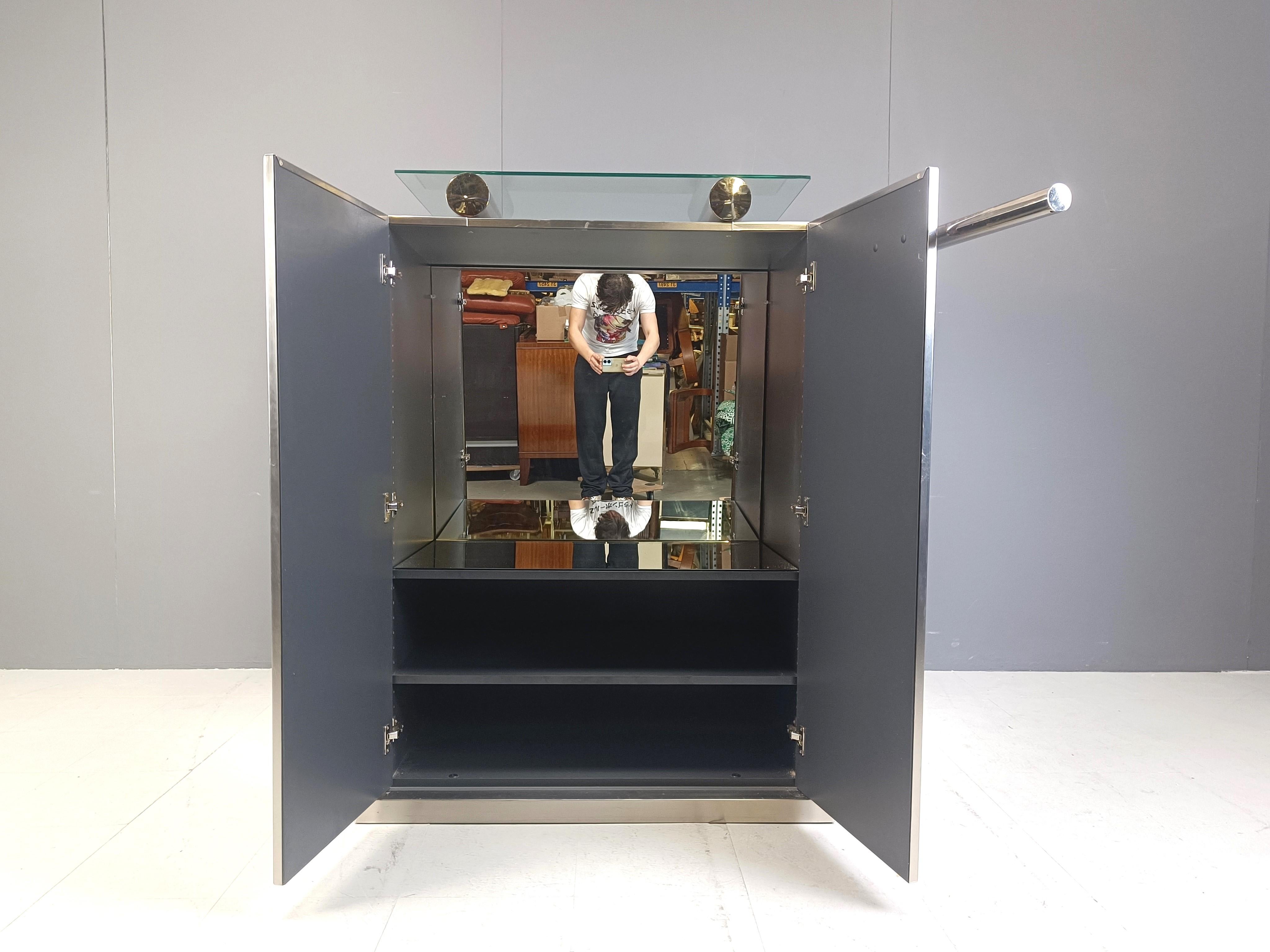 Meuble de bar postmoderne de Belgochrom, années 1980 3