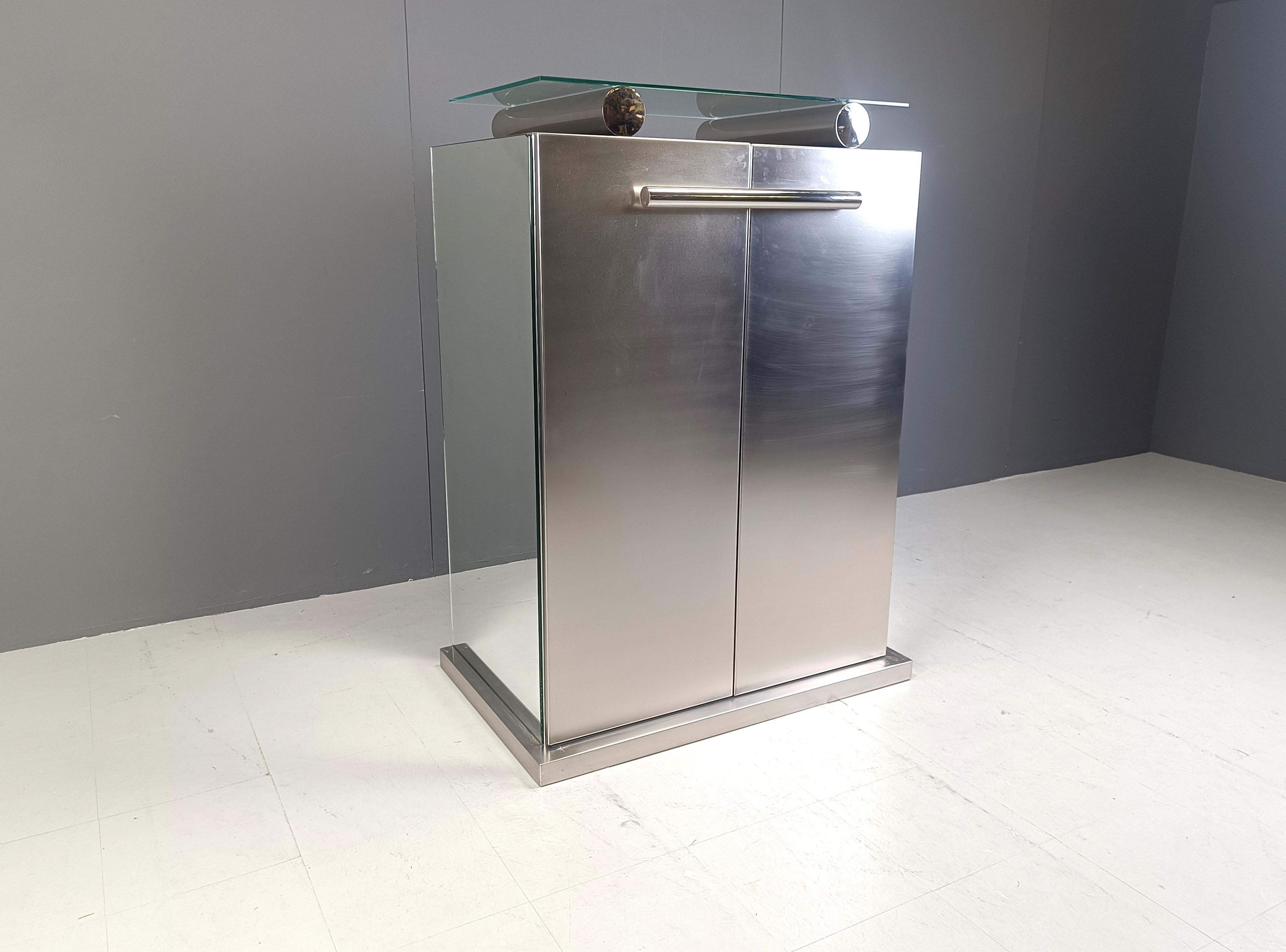Meuble de bar postmoderne de Belgochrom, années 1980 1