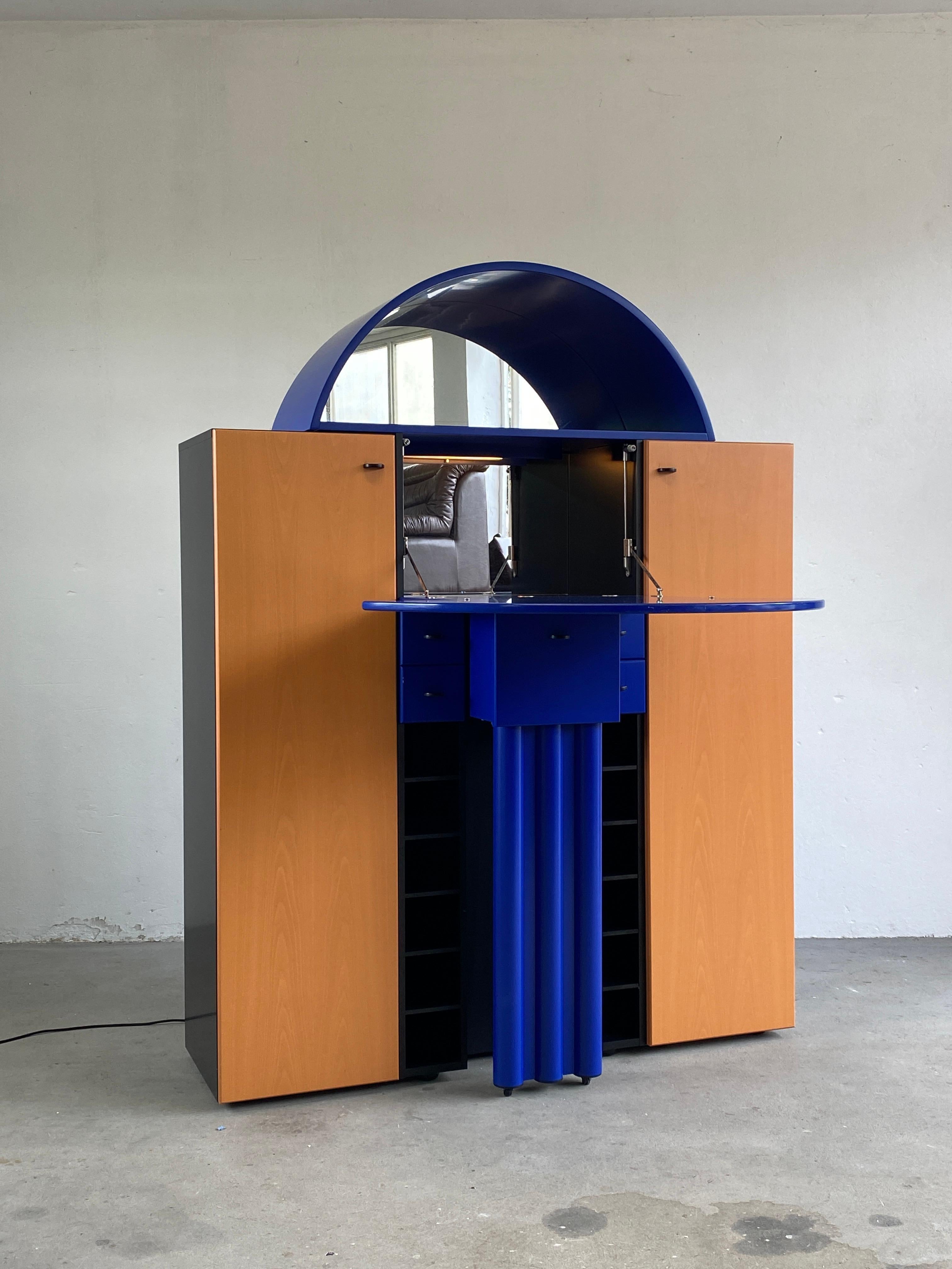 Postmodern Bar Cabinet 'Duo-Bar' by Peter Maly for Interlübke, 1980s Germany  In Good Condition In Zagreb, HR