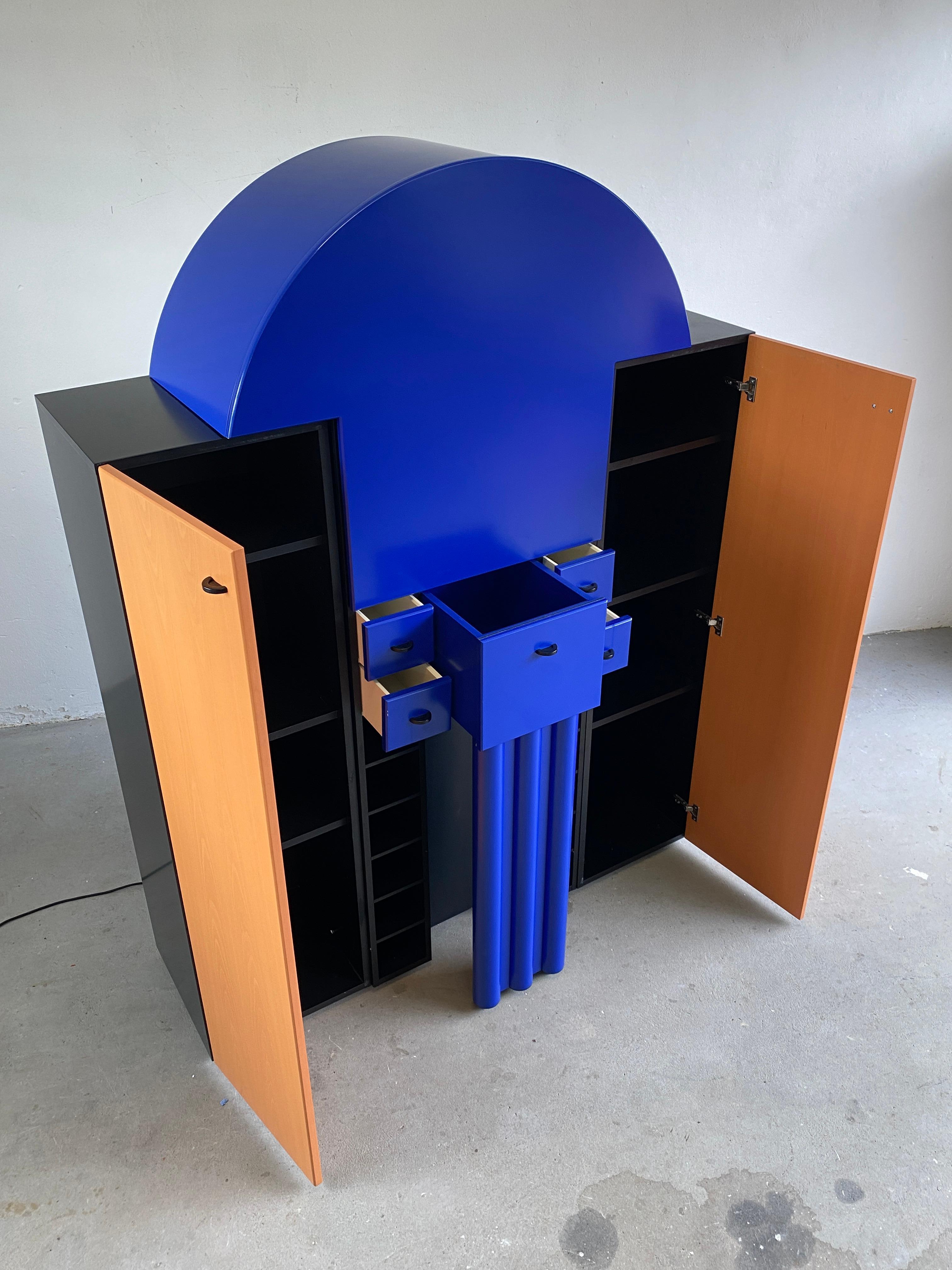 Postmodern Bar Cabinet 'Duo-Bar' by Peter Maly for Interlübke, 1980s Germany  1