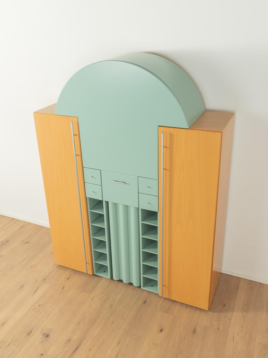 Mid-Century Modern Postmodern bar cabinet, Peter Maly for interlübke For Sale
