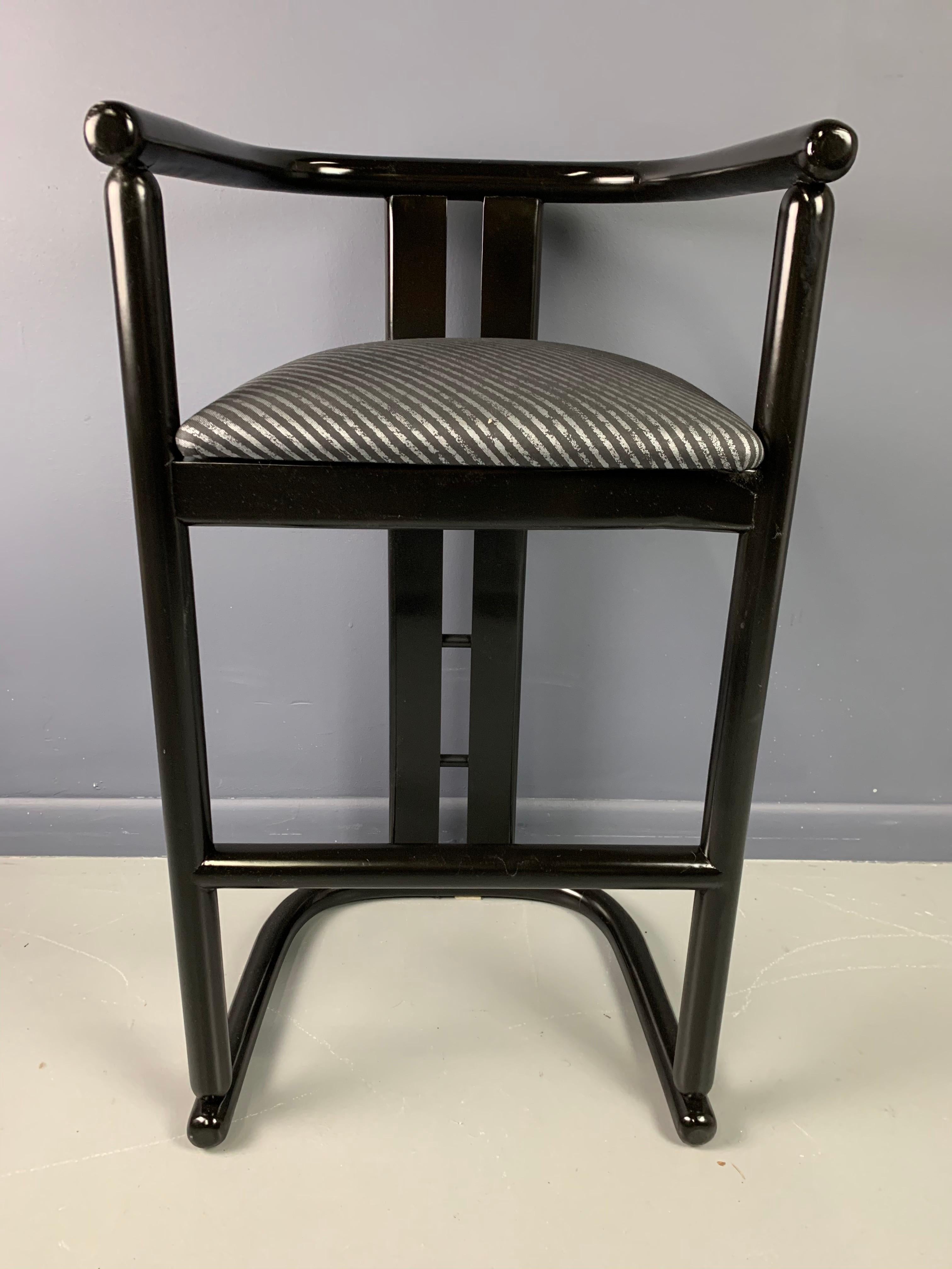 Postmodern Barrel Back Bar Stools a Set of Three in the Style of Pierre Cardin For Sale 3