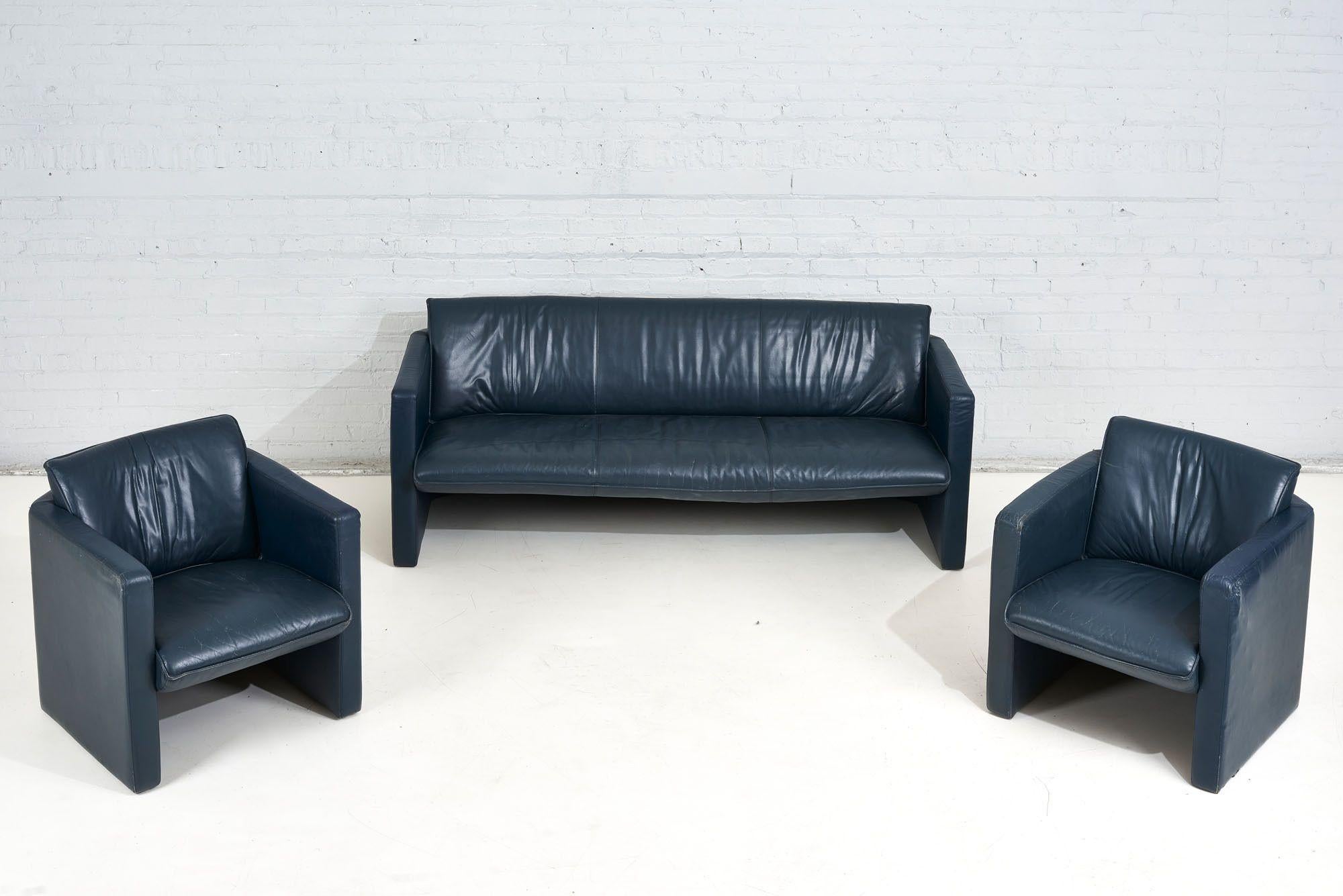 Post Modern Barrel Leather Chairs by Leolux, 1970 For Sale 8