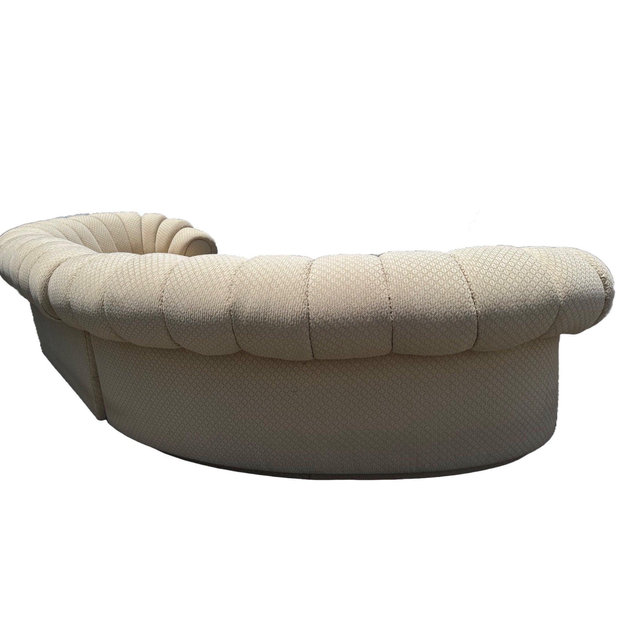Divano componibile smerlato beige postmoderno in vendita 3