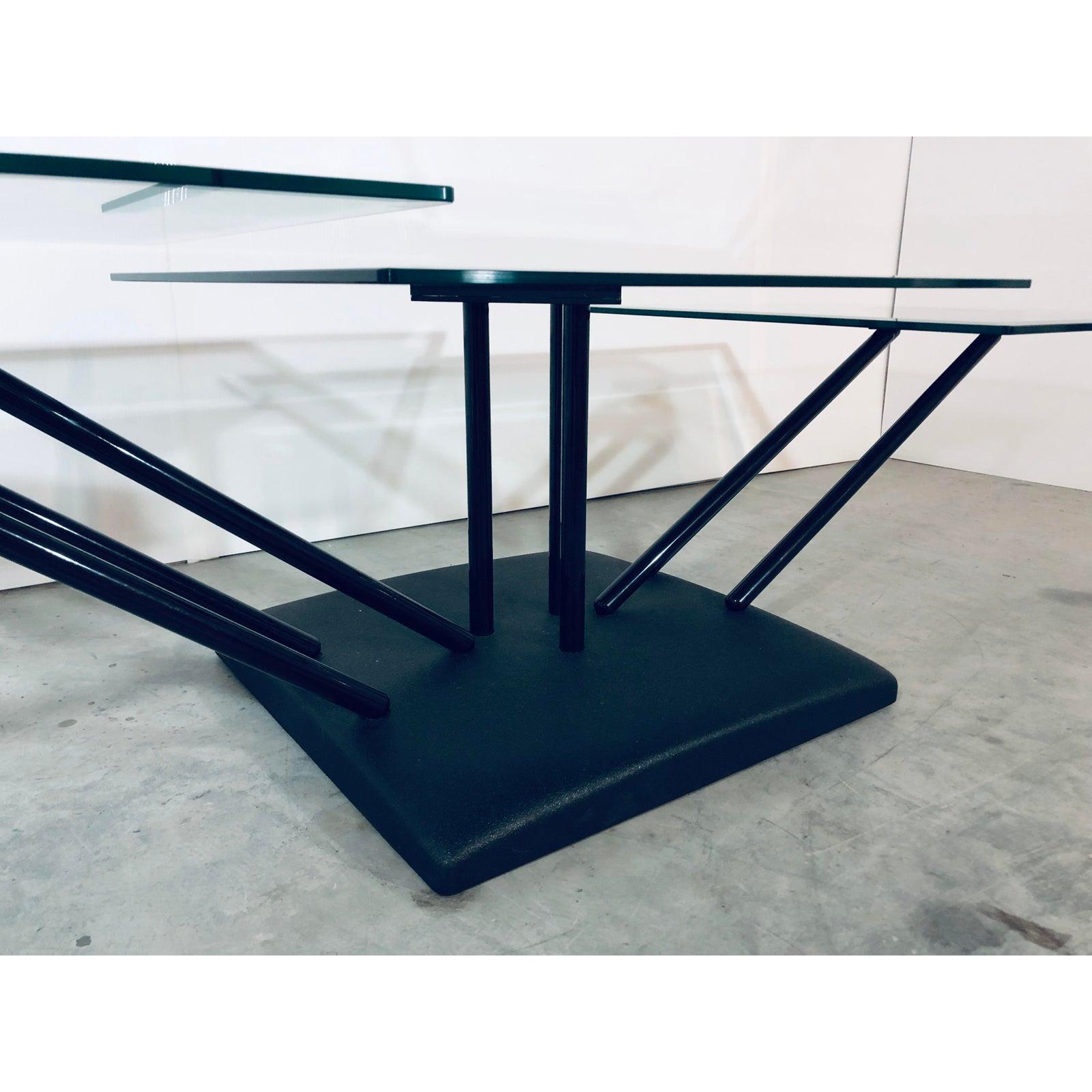 Postmodern Bellato Adjustable Coffee Table, 1980s 3