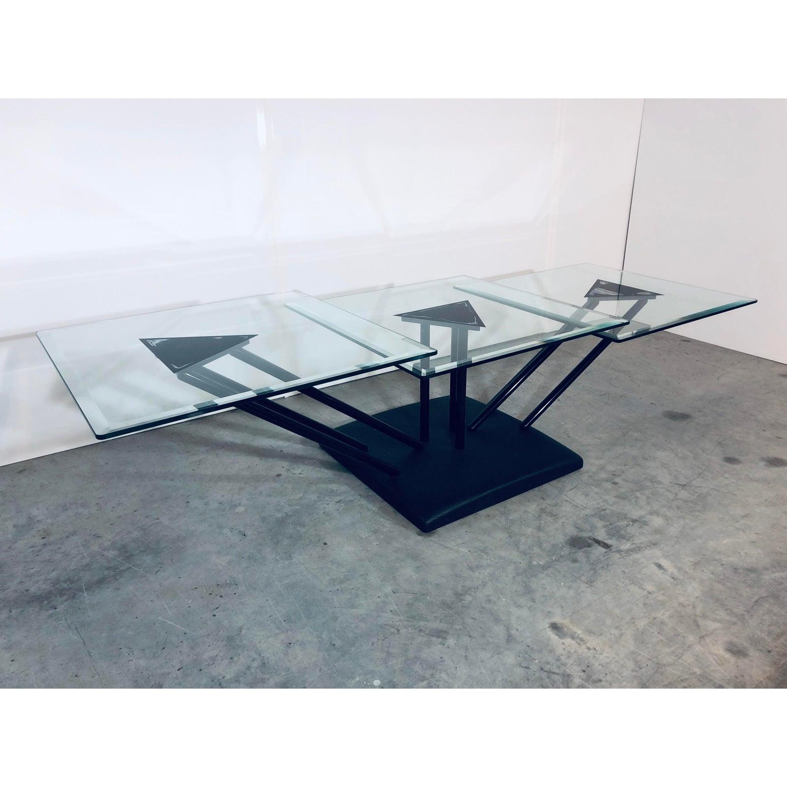 Post-Modern Postmodern Bellato Adjustable Coffee Table, 1980s