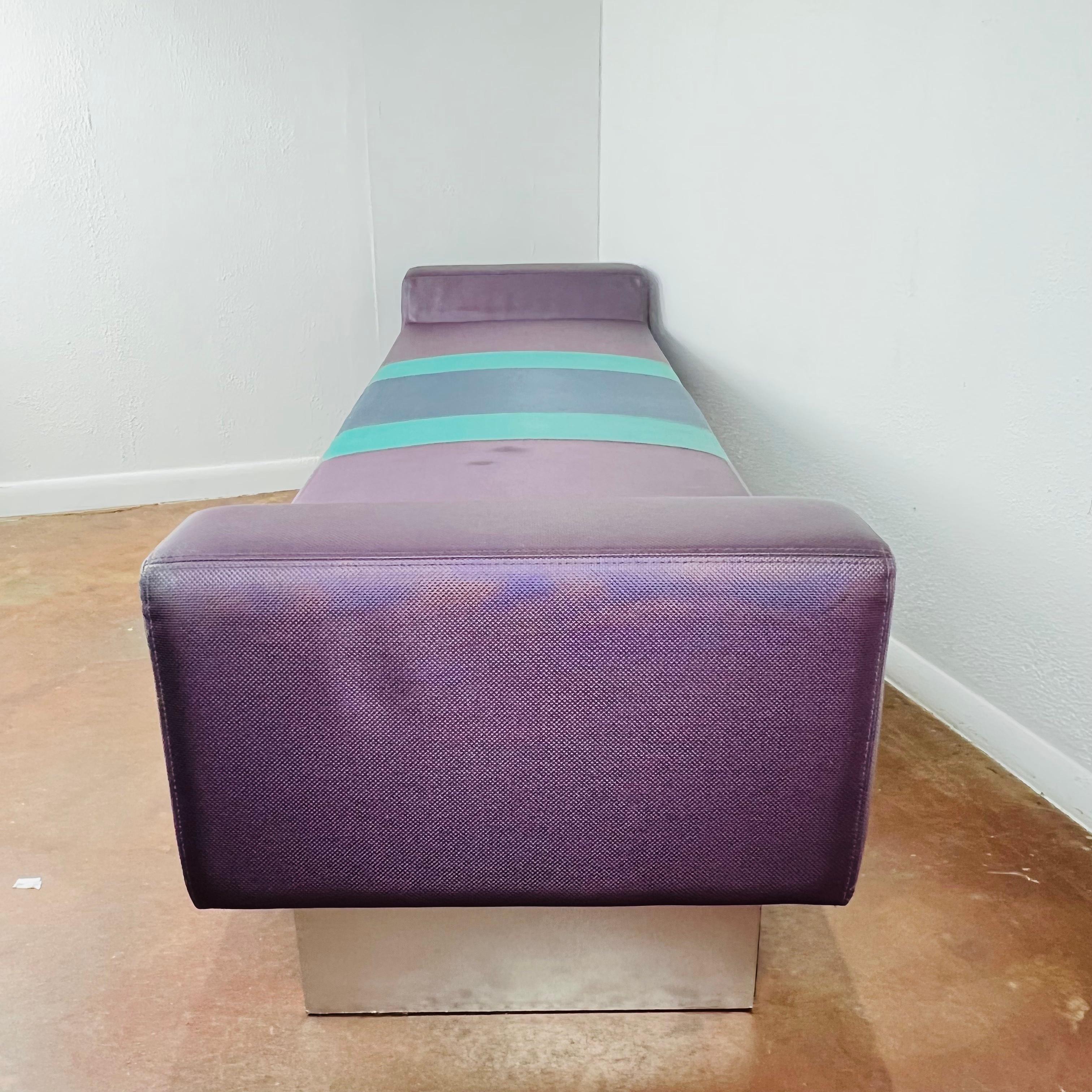 Postmodern Bench in the Style of the Memphis Group In Good Condition In Dallas, TX